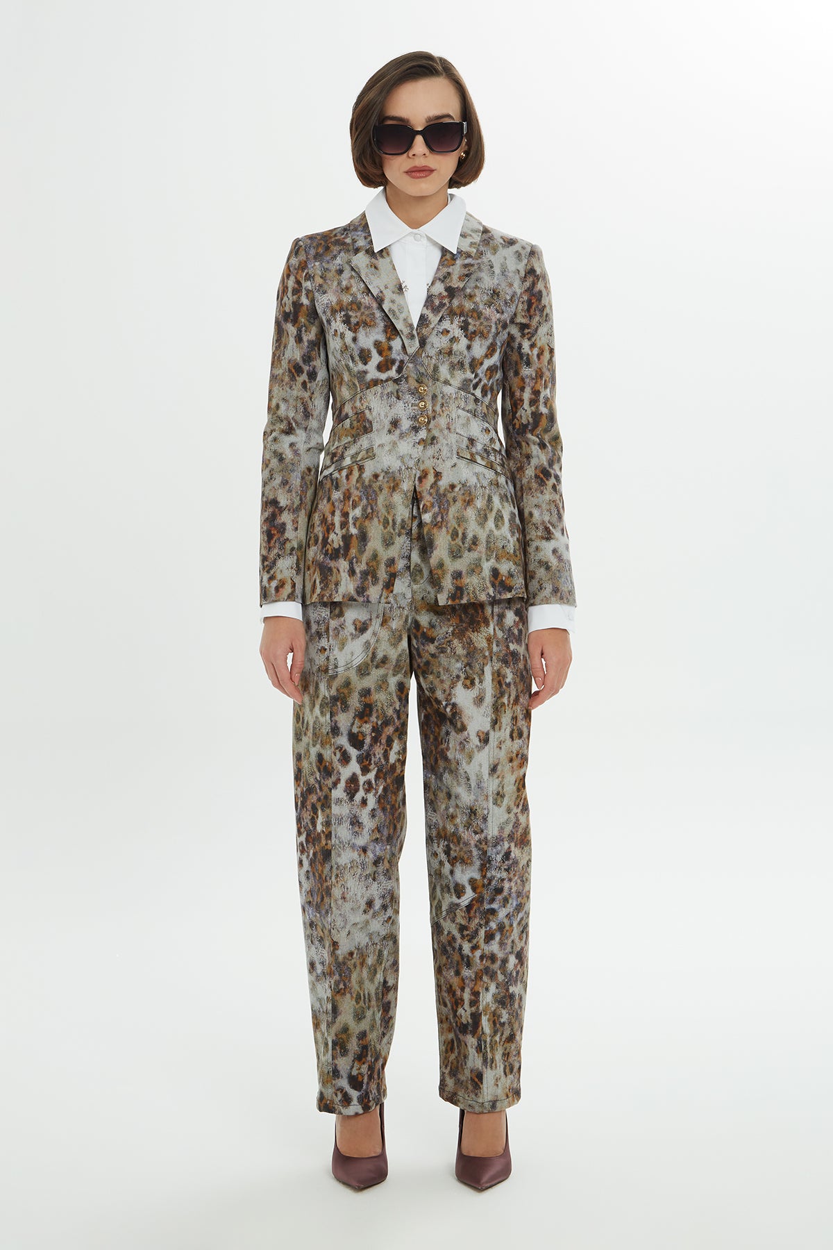 Leopar Desenli Astarlı Ceket