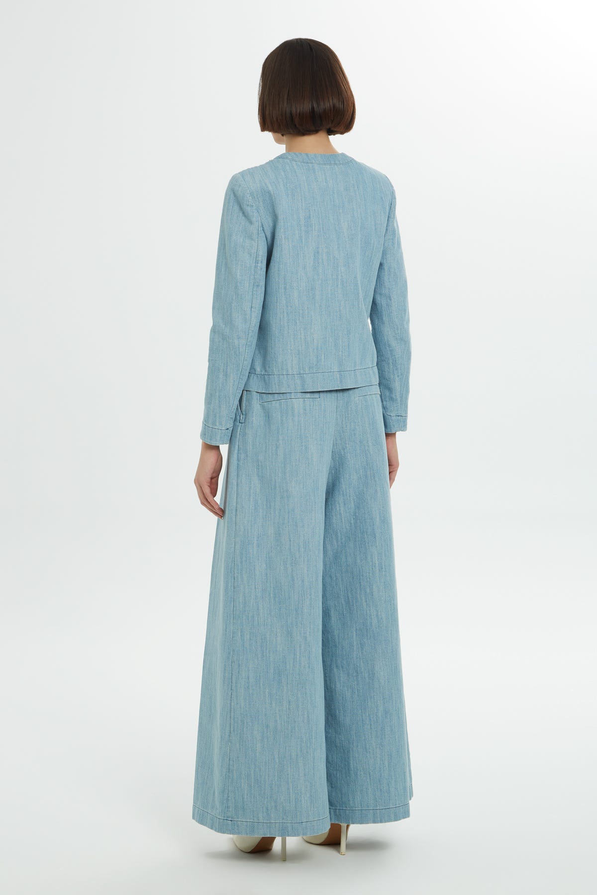 İşlemeli Denim Ceket