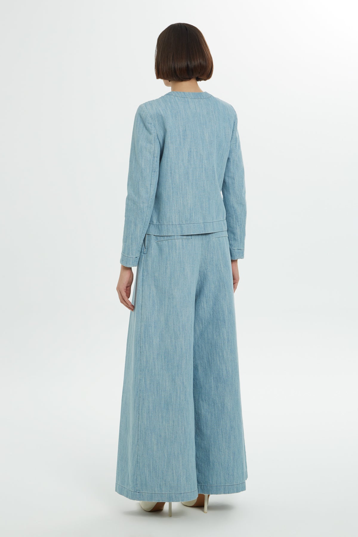 İşlemeli Denim Ceket