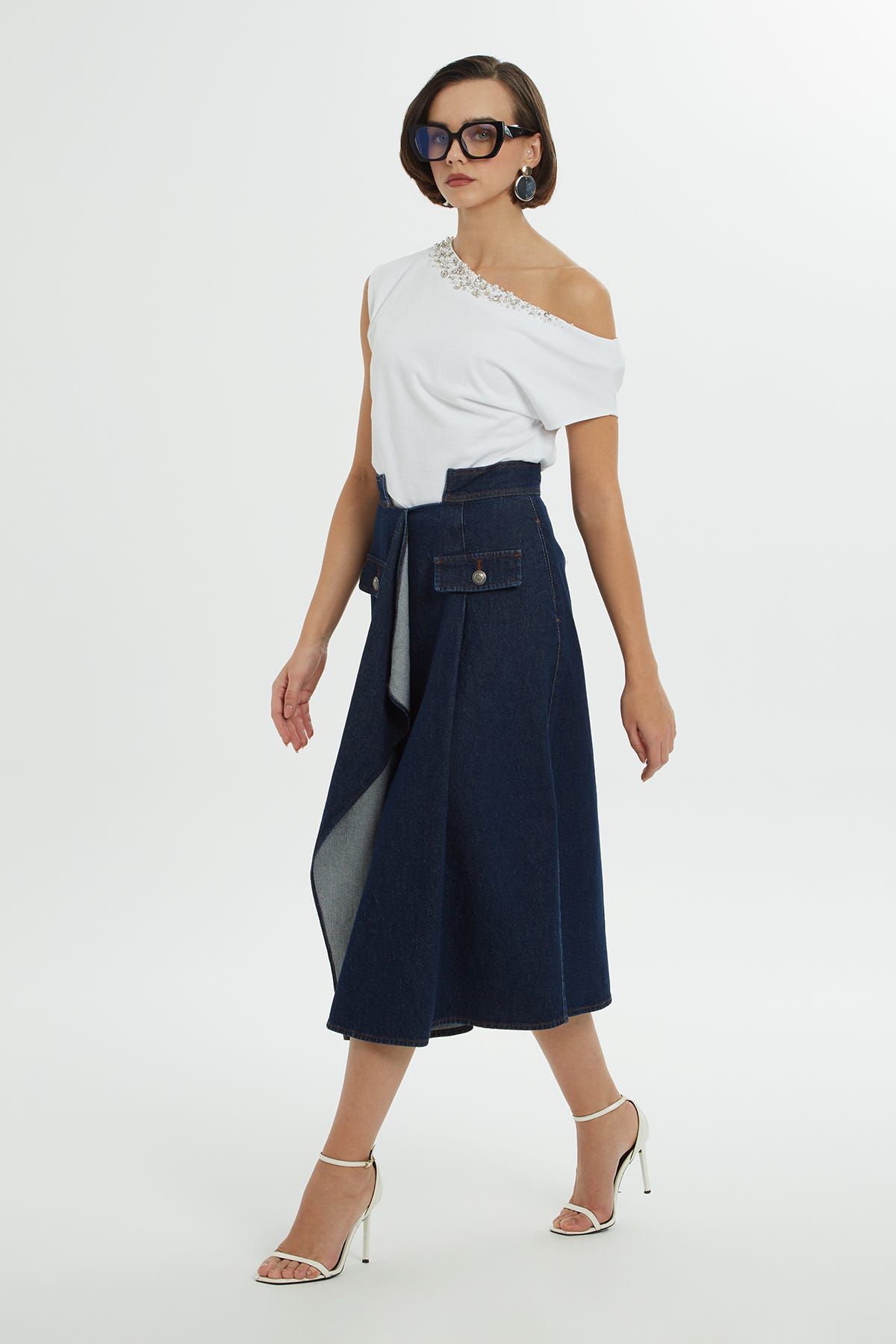 Süs Cepli Jean Etek