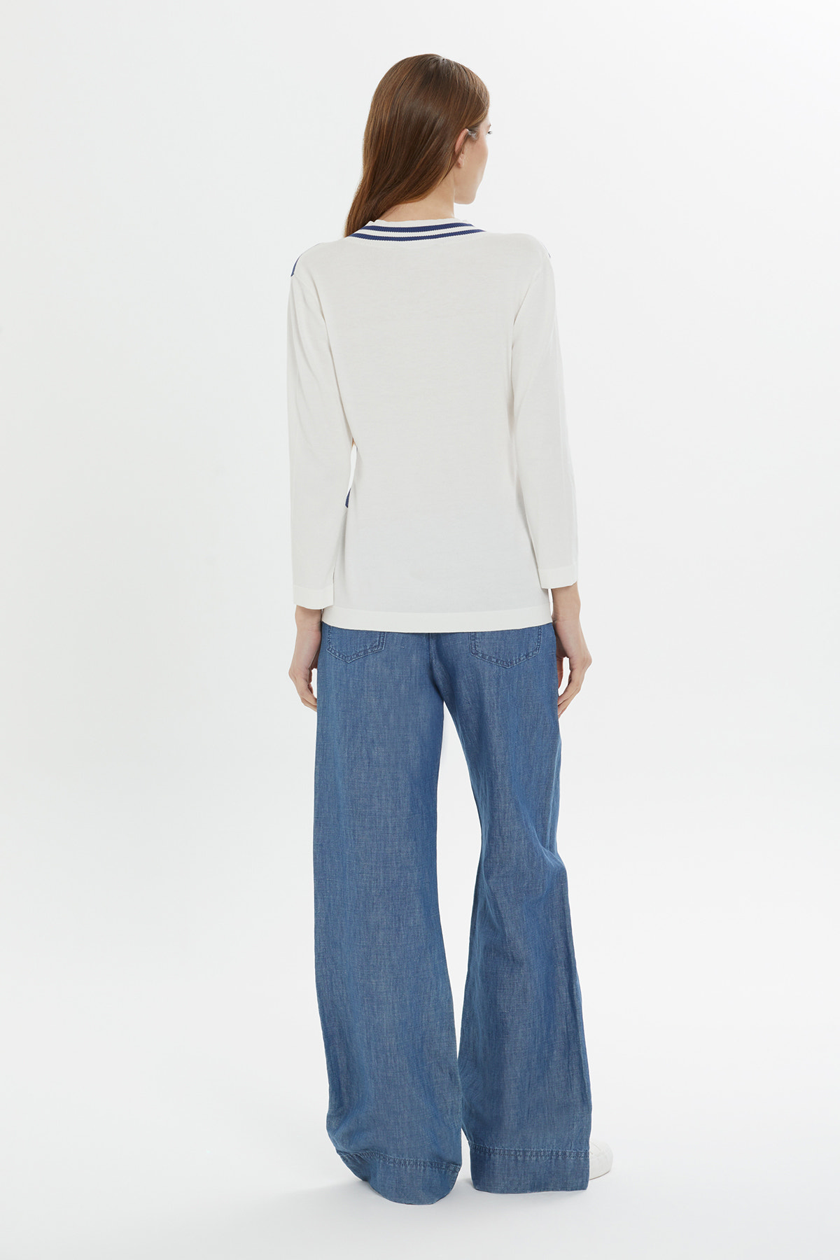 Çizgili Uzun Kollu Bluz