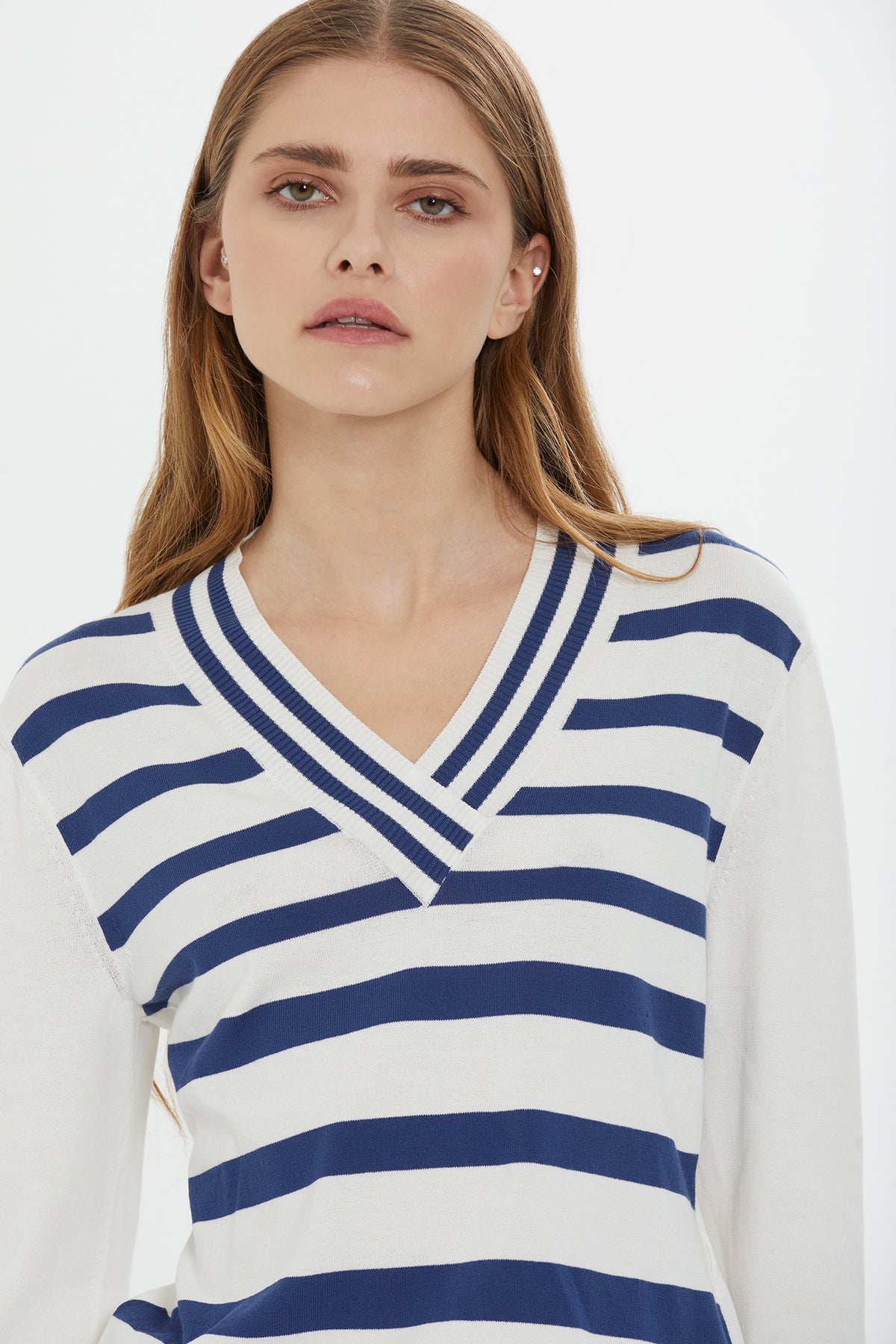 Çizgili Uzun Kollu Bluz