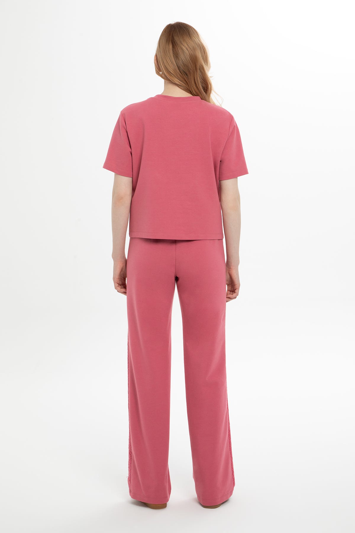 Dantel Detaylı Yarım Kol Eşofman Takımı