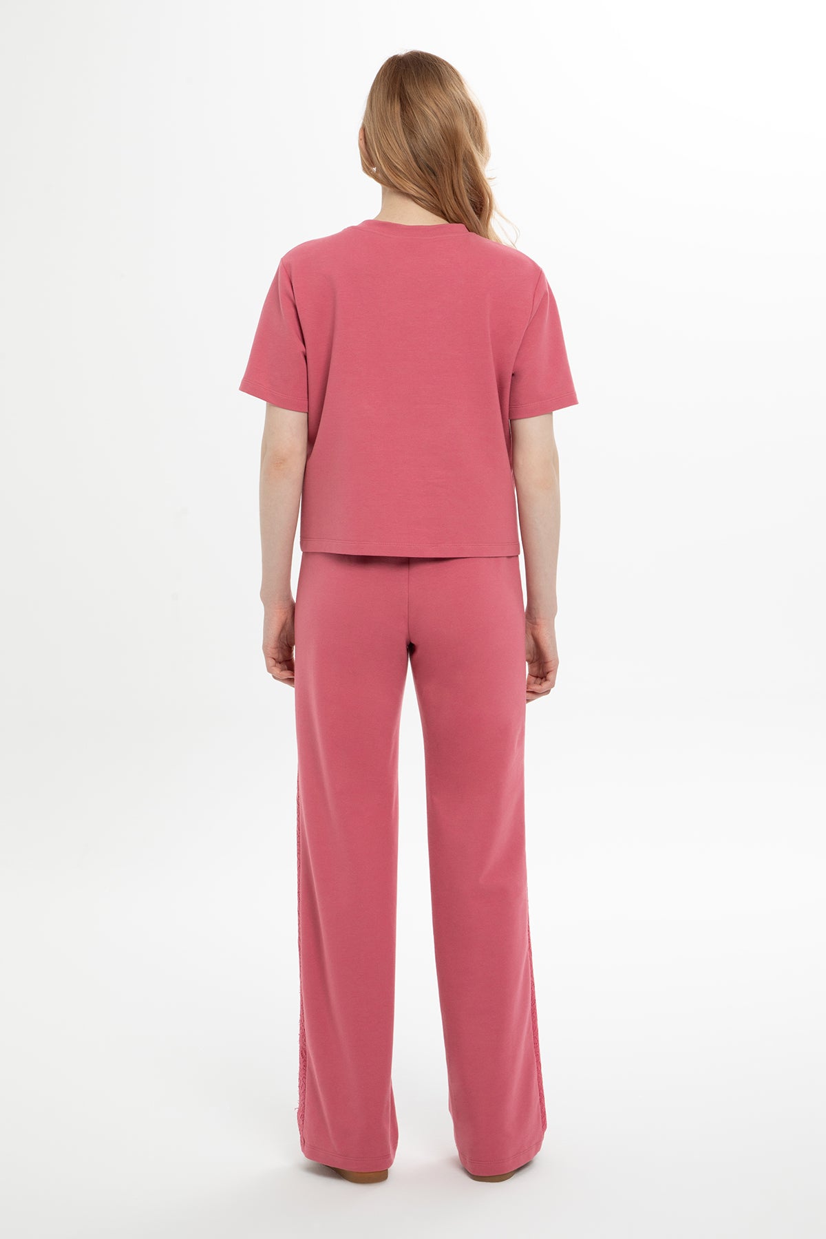 Dantel Detaylı Yarım Kol Eşofman Takımı