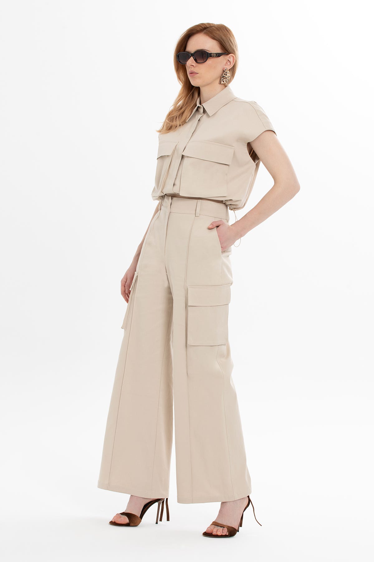 Yanları Cepli Kargo Pantolon