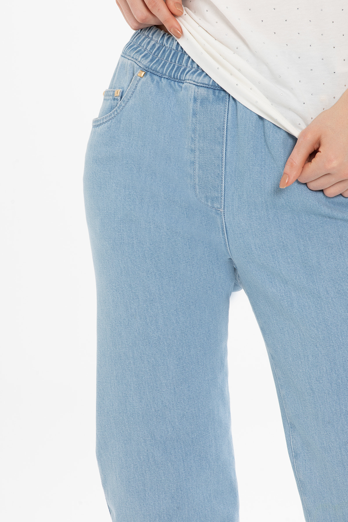 Beli Lastikli Bilekte Jean Pantolon