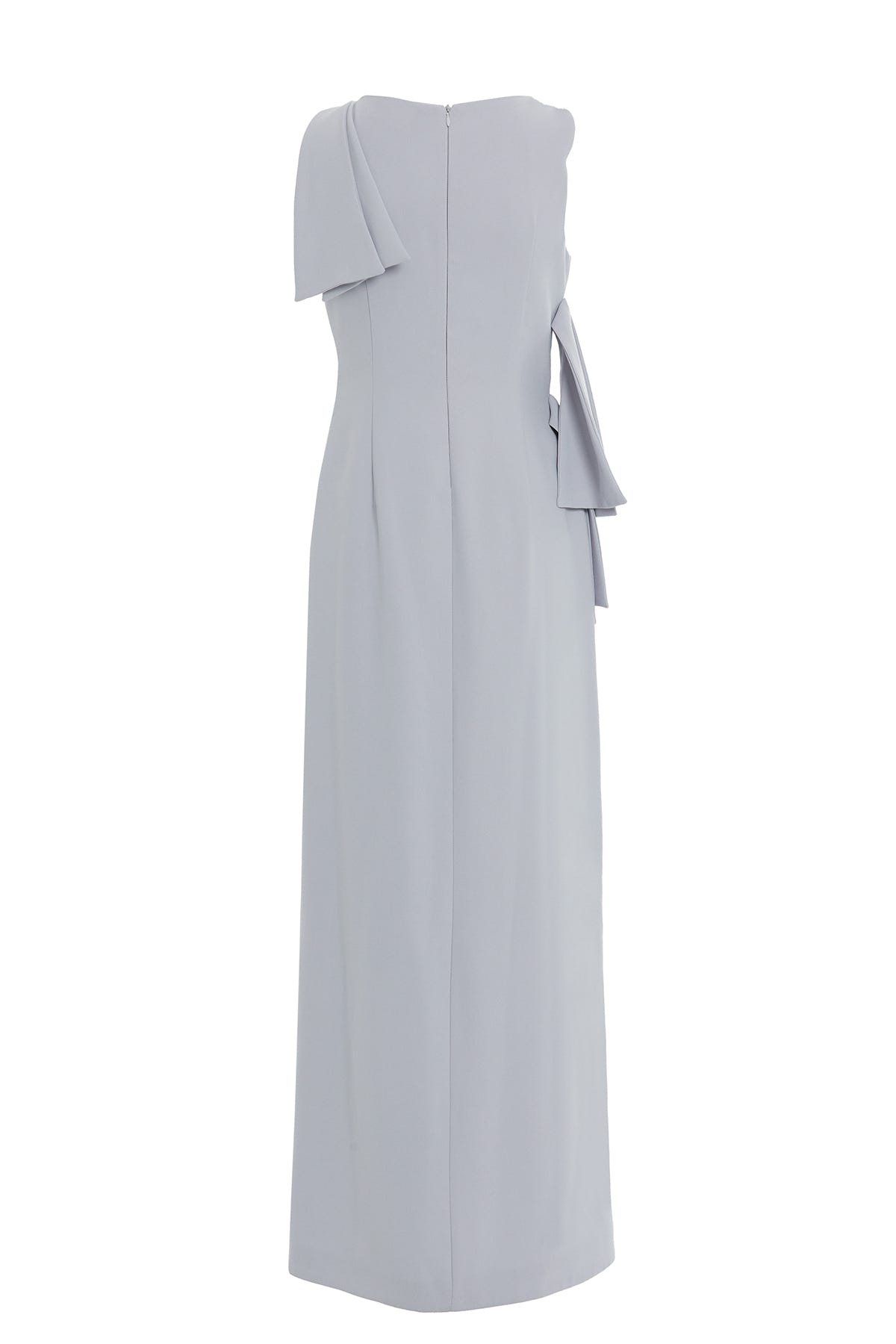 Pencere Detaylı Bağlamalı Uzun Elbise