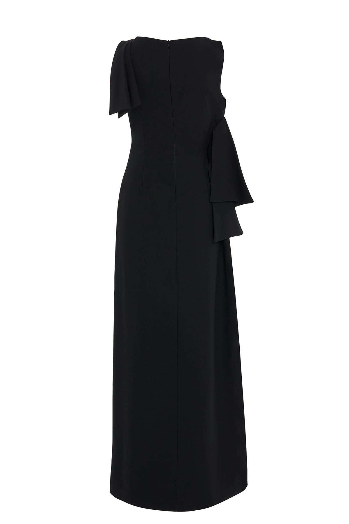 Pencere Detaylı Bağlamalı Uzun Elbise