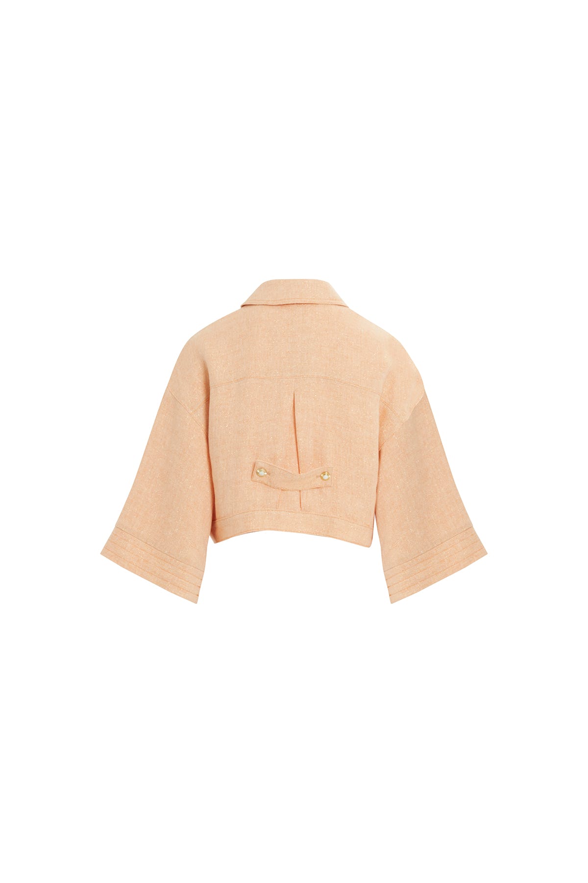 Düğme Detaylı Kısa Somon Ceket