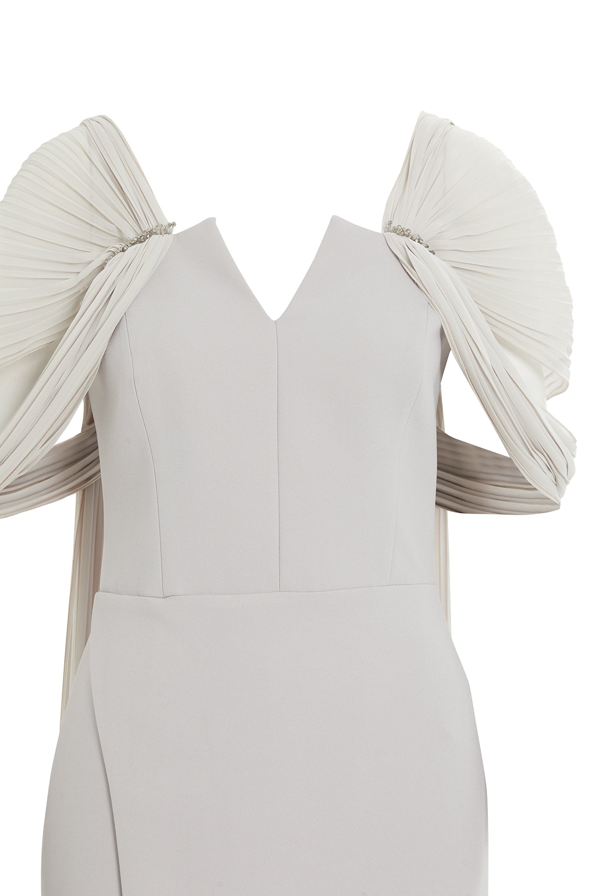 Boncuk İşlemeli Uzun Elbise