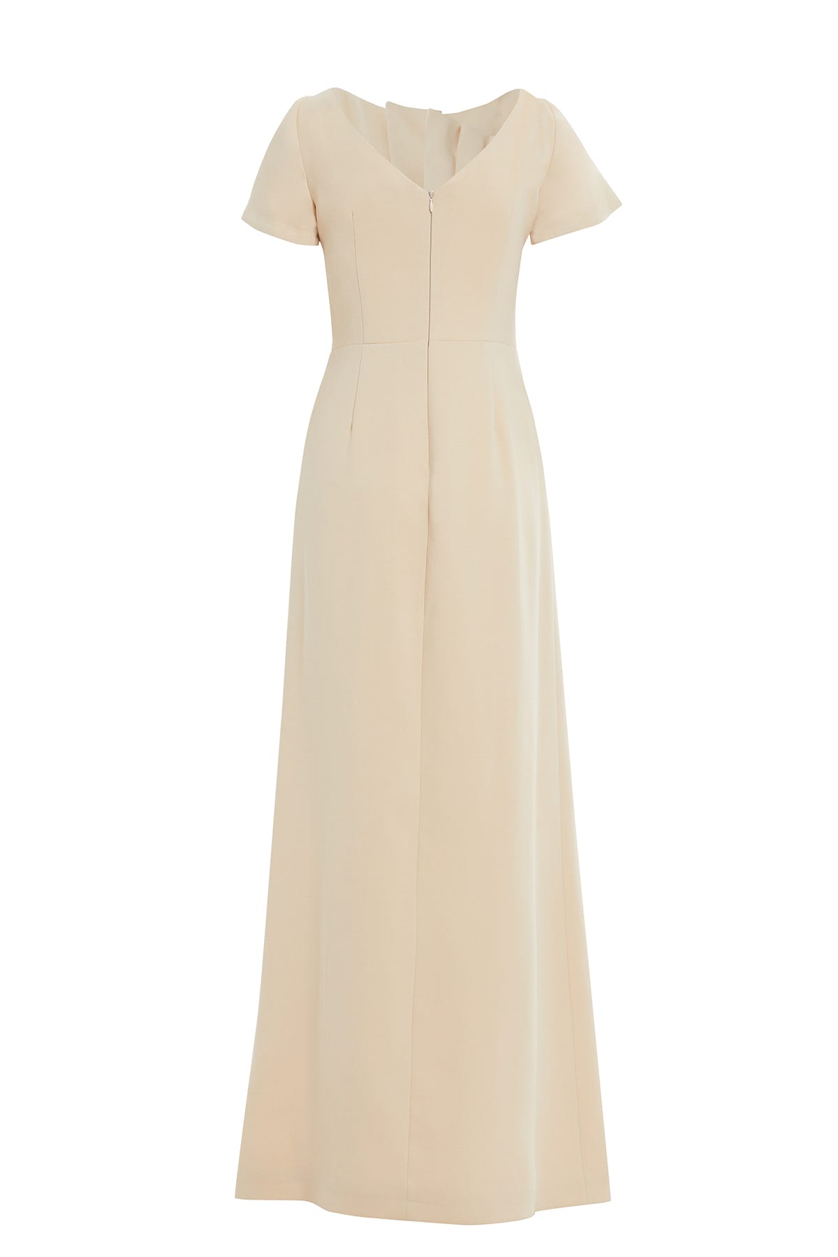 Pili Katlamalı Seyyar Broşlu Uzun Elbise