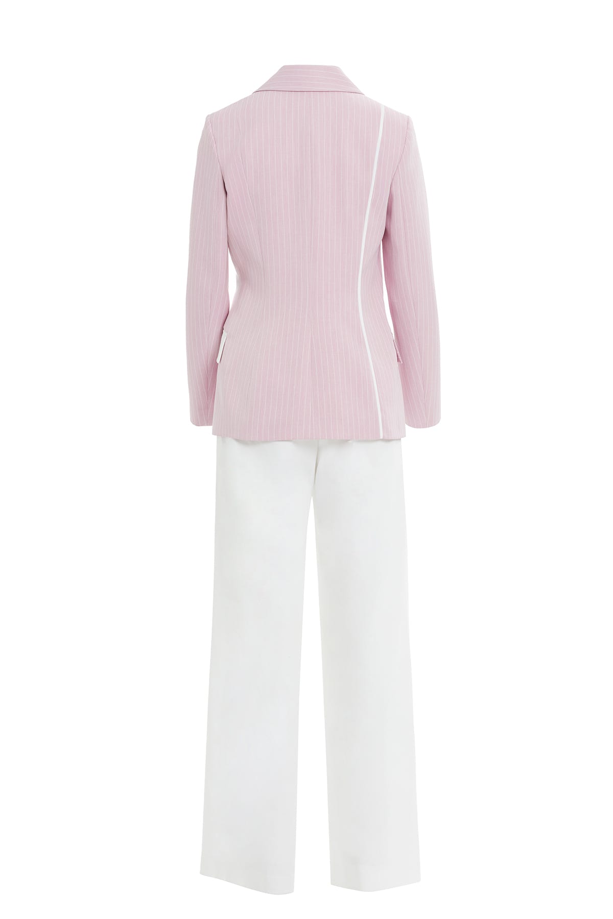 Çizgili Kumaşlı Palazzo Pantolonlu Takım