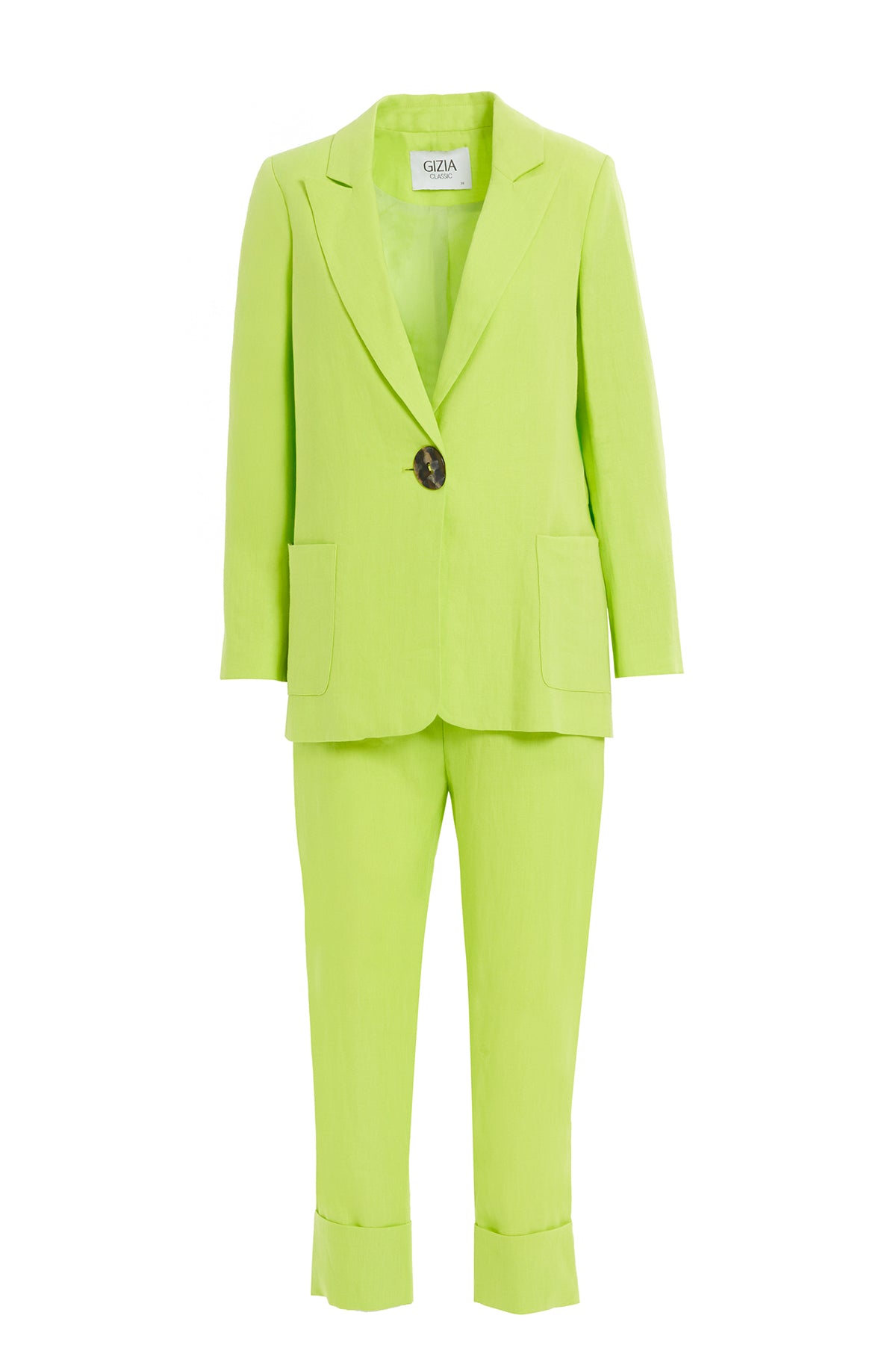 Tek Cep Detaylı Ceket Ve Palazzo Pantolonlu Takım