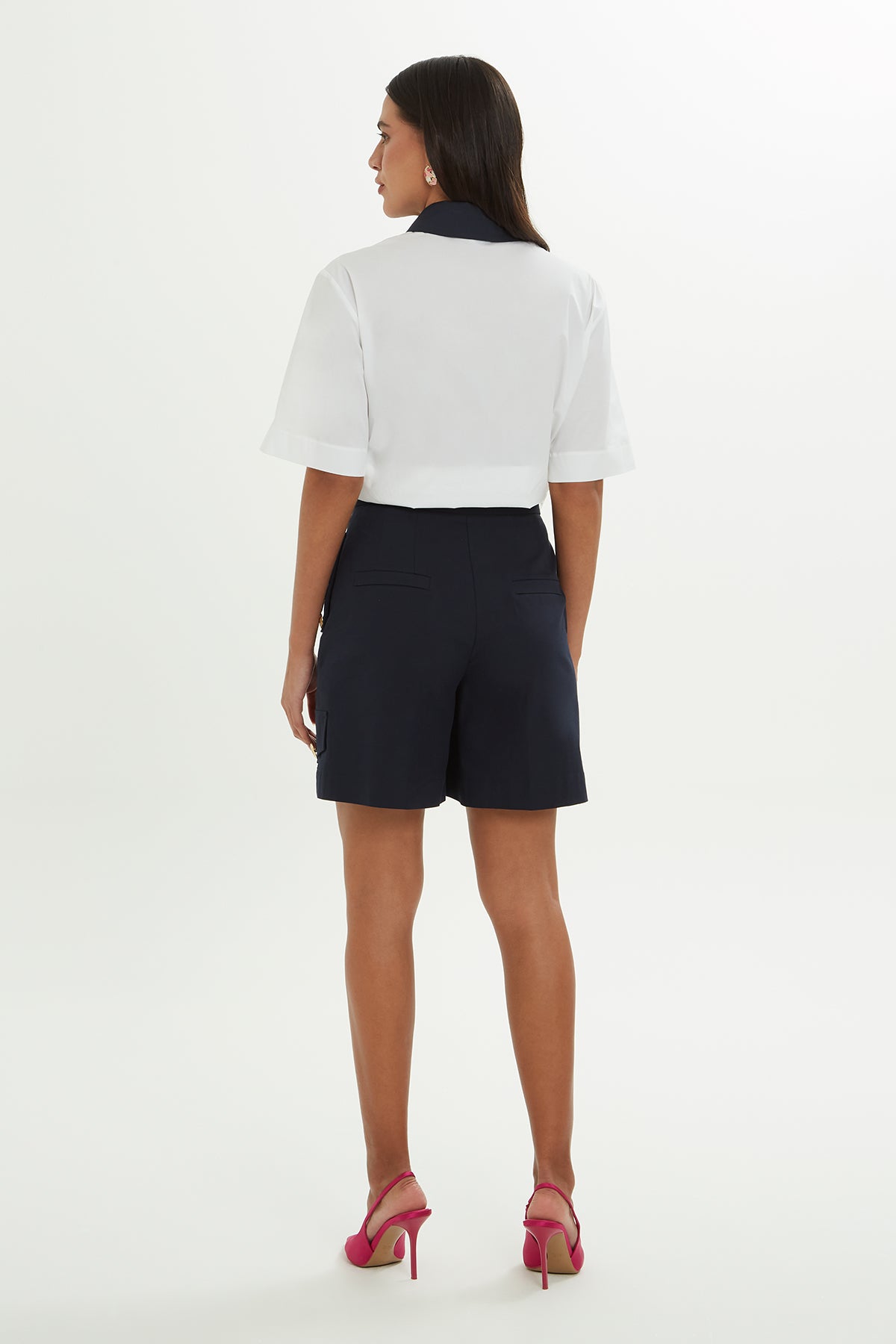 Düğme Detaylı Şort