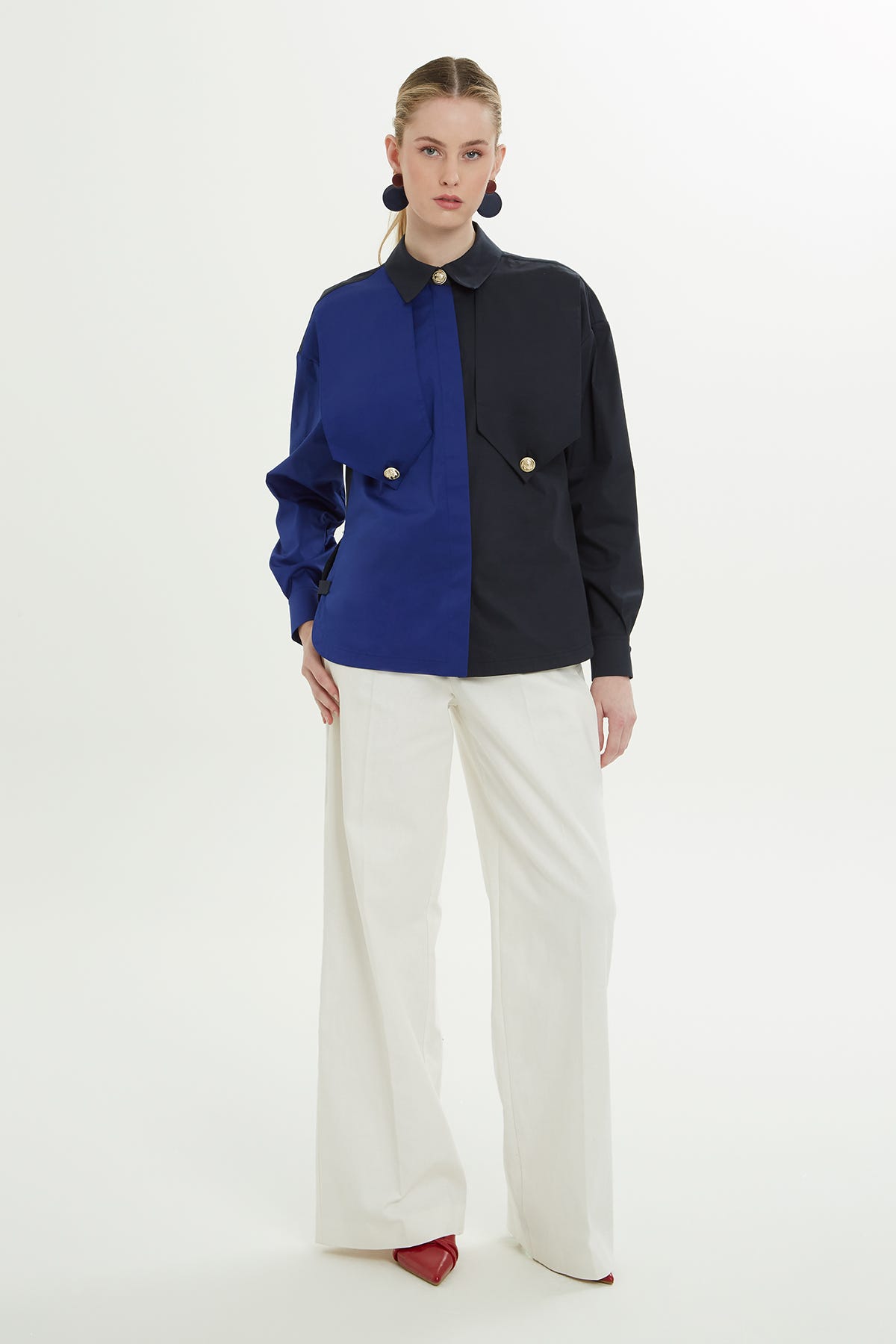 Çift Renkli Gömlek