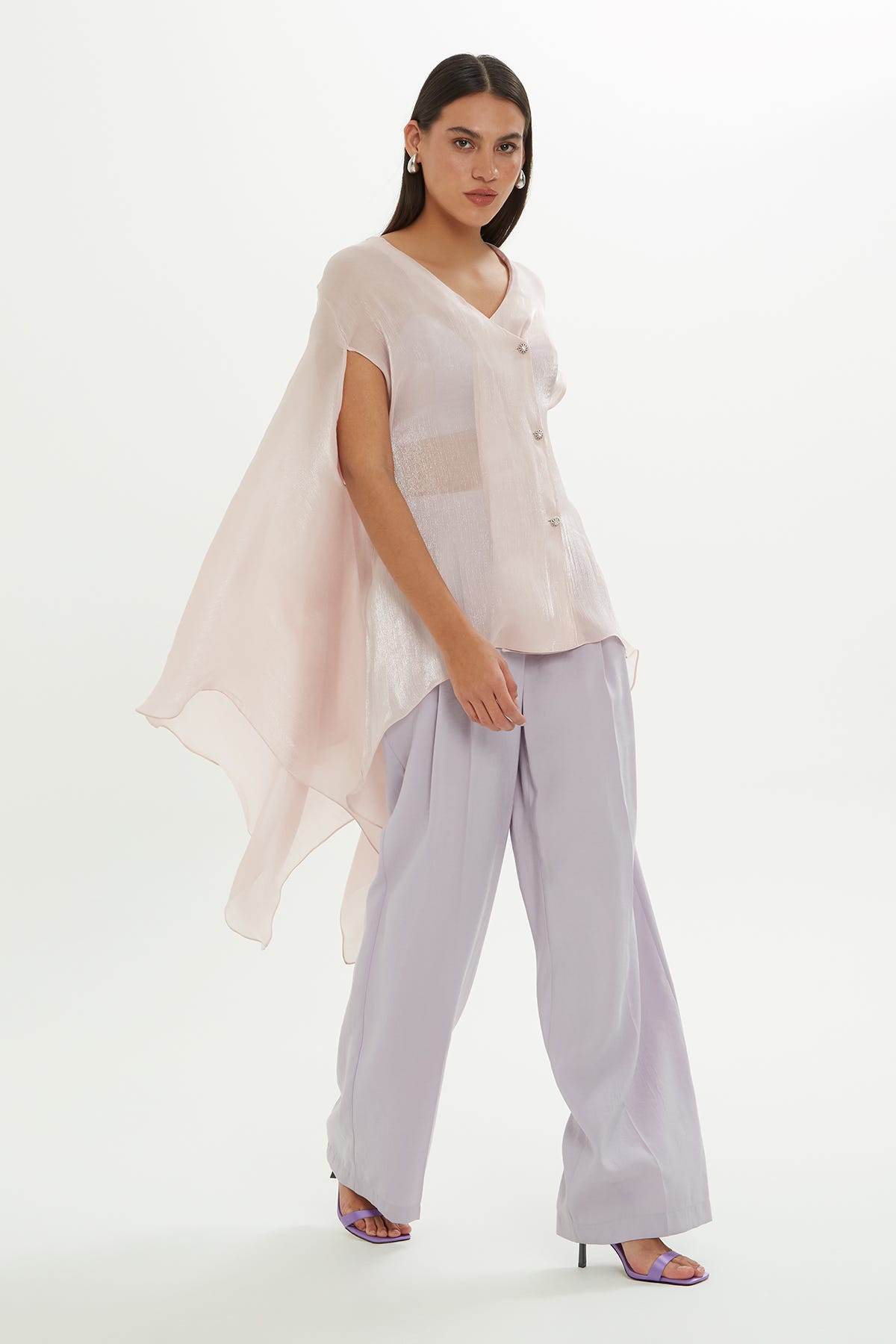 Transparan Parlak Bluz