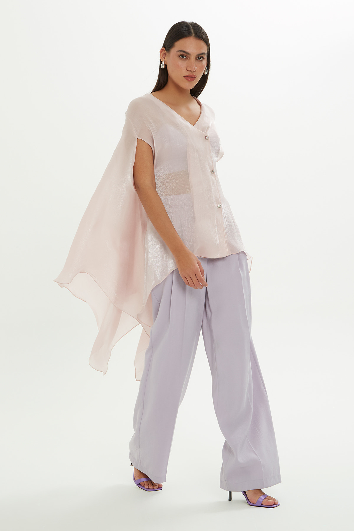 Transparan Parlak Bluz