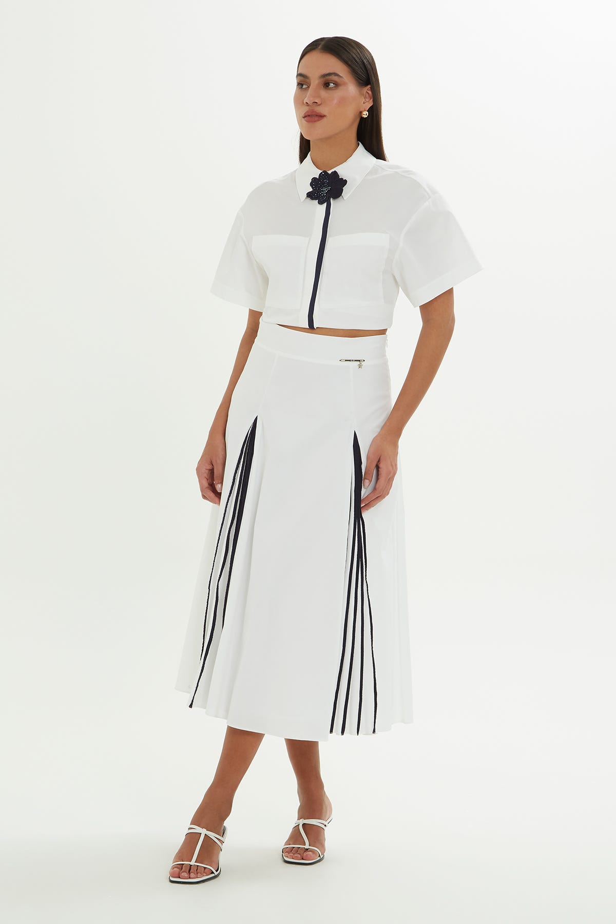 Pliseli Midi Boy Etek