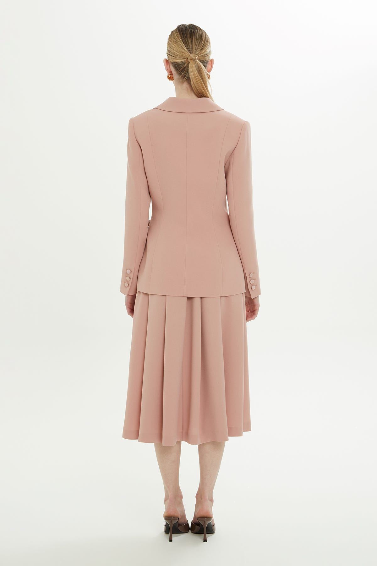 Önü Bant Detaylı Ceket