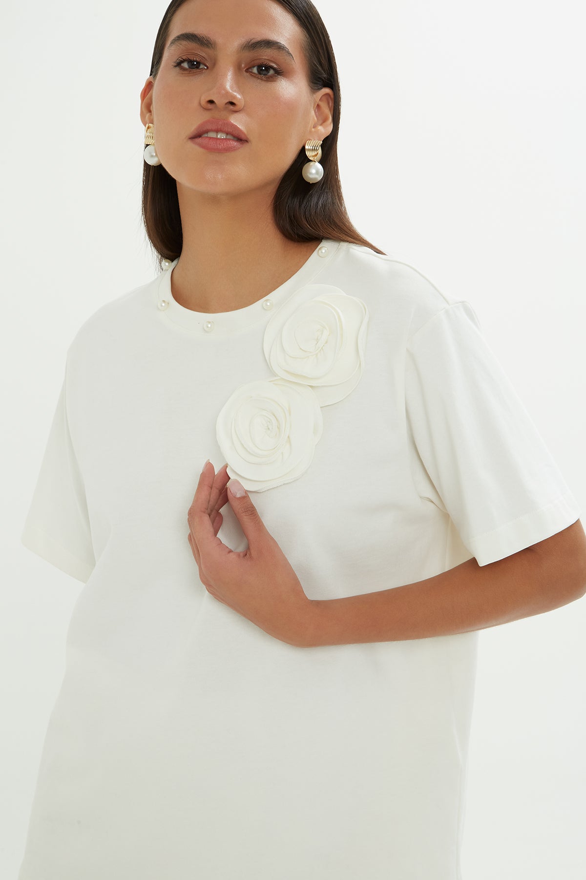 Seyyar Çiçekli T-shirt