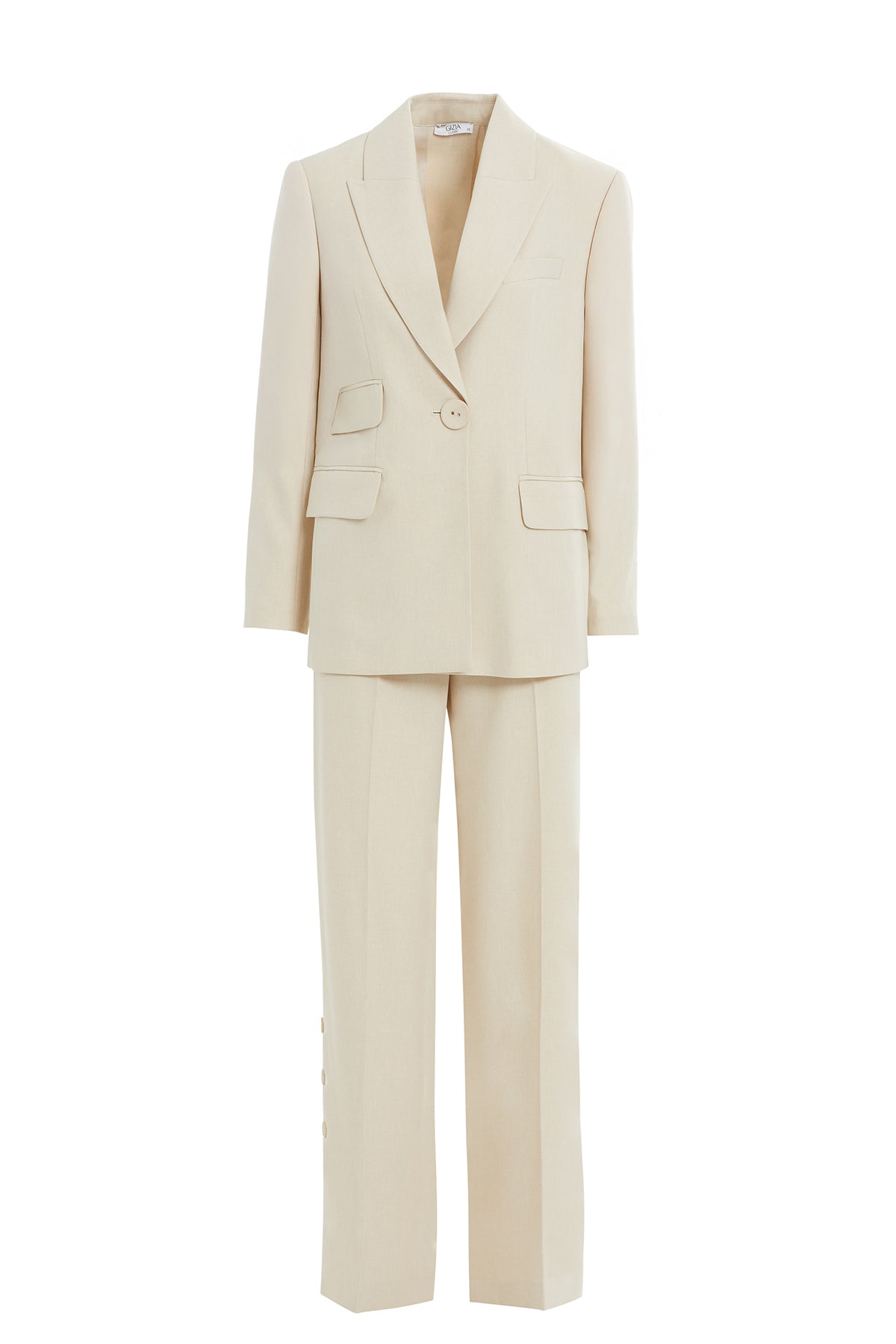 Sırt Düğme Detaylı Üç Cepli Rahat Kesim Takım