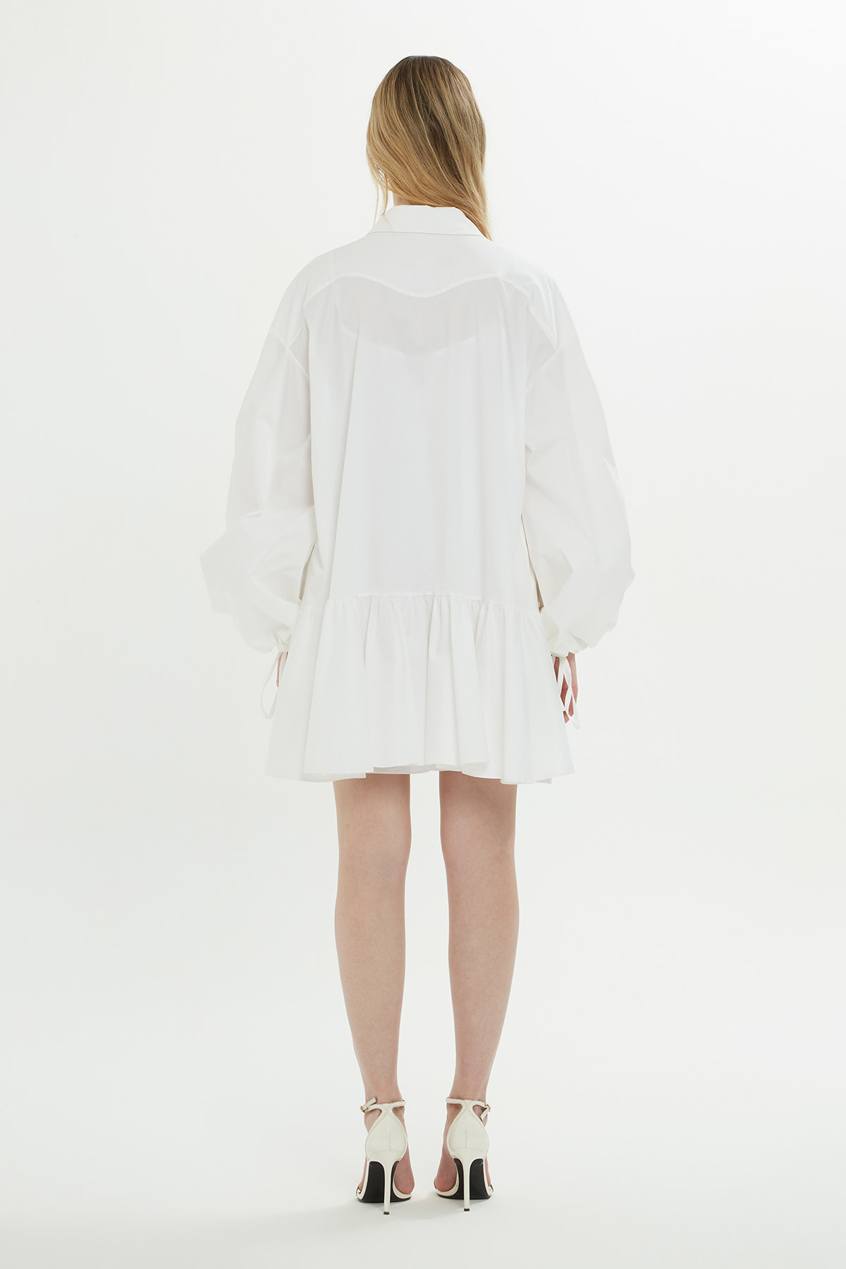 İşlemeli Gömlek Mini Elbise