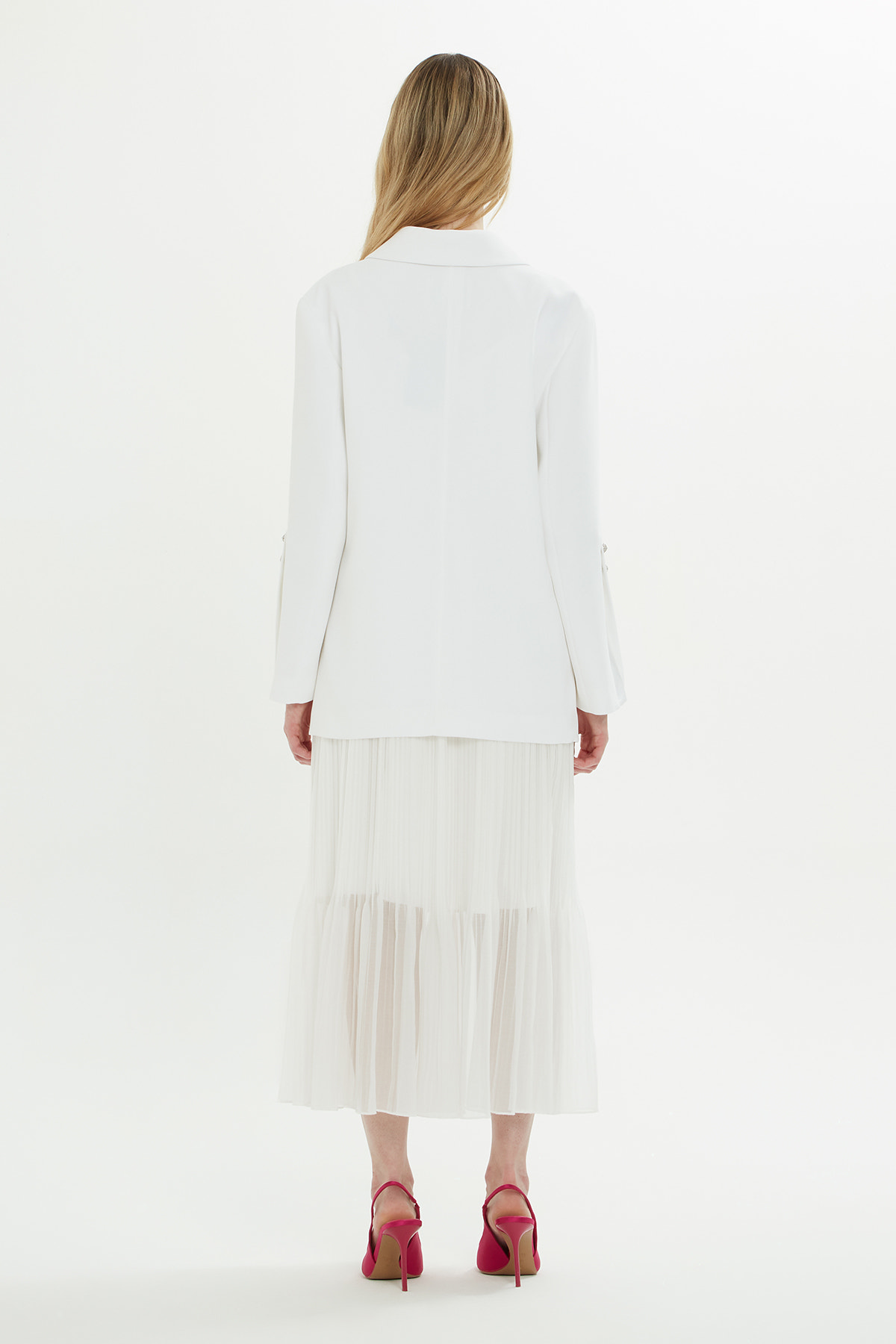 Kruvaze Kapama Astarlı Ceket