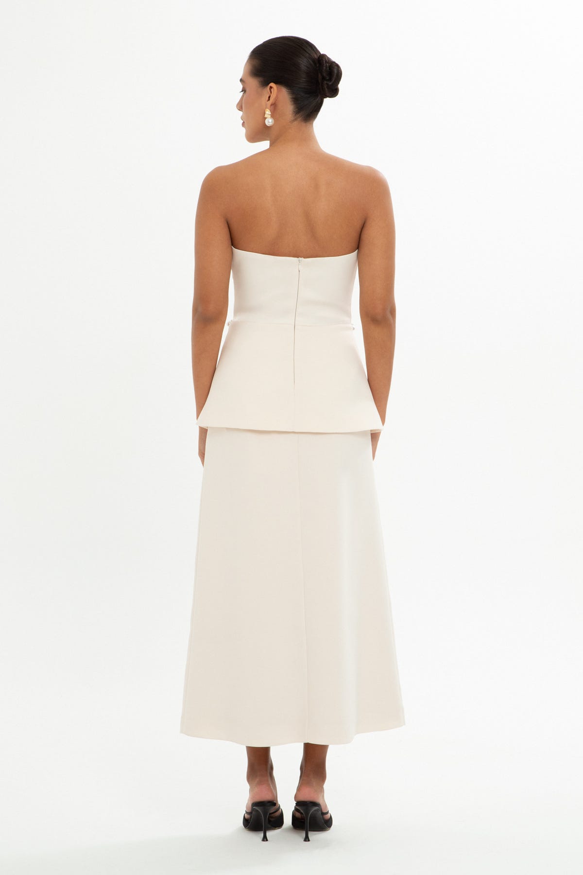 İşlemeli Straplez Bluz