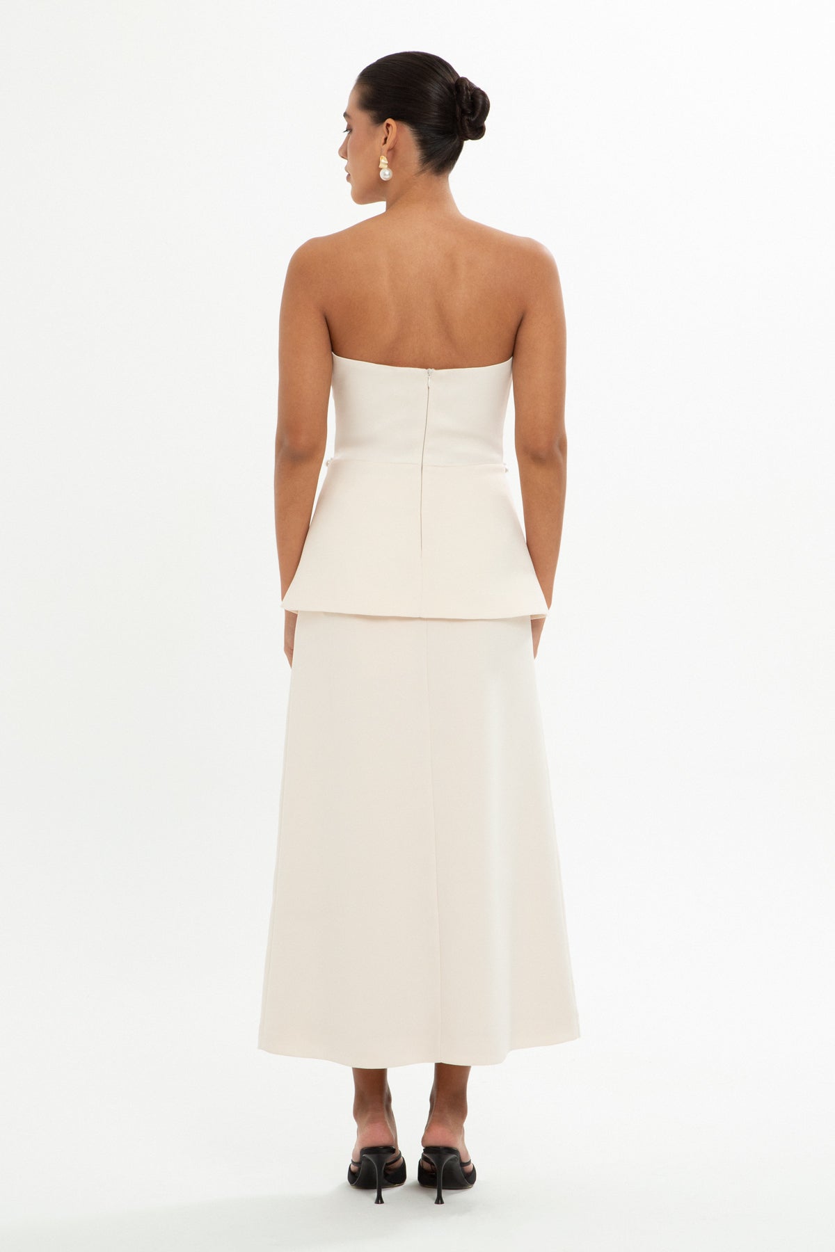 İşlemeli Straplez Bluz