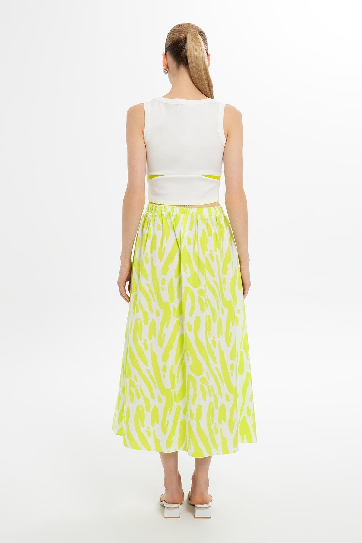 Rahat Kesim Neon Midi Etek