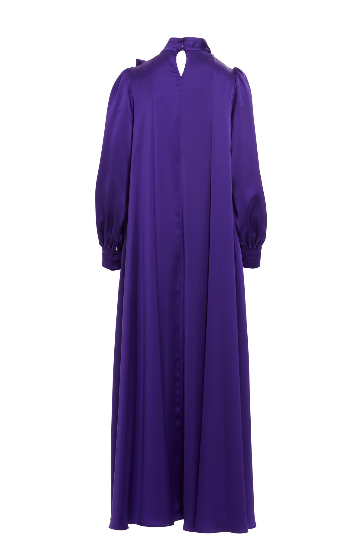 İşlemeli Fiyonk Detaylı Uzun Elbise