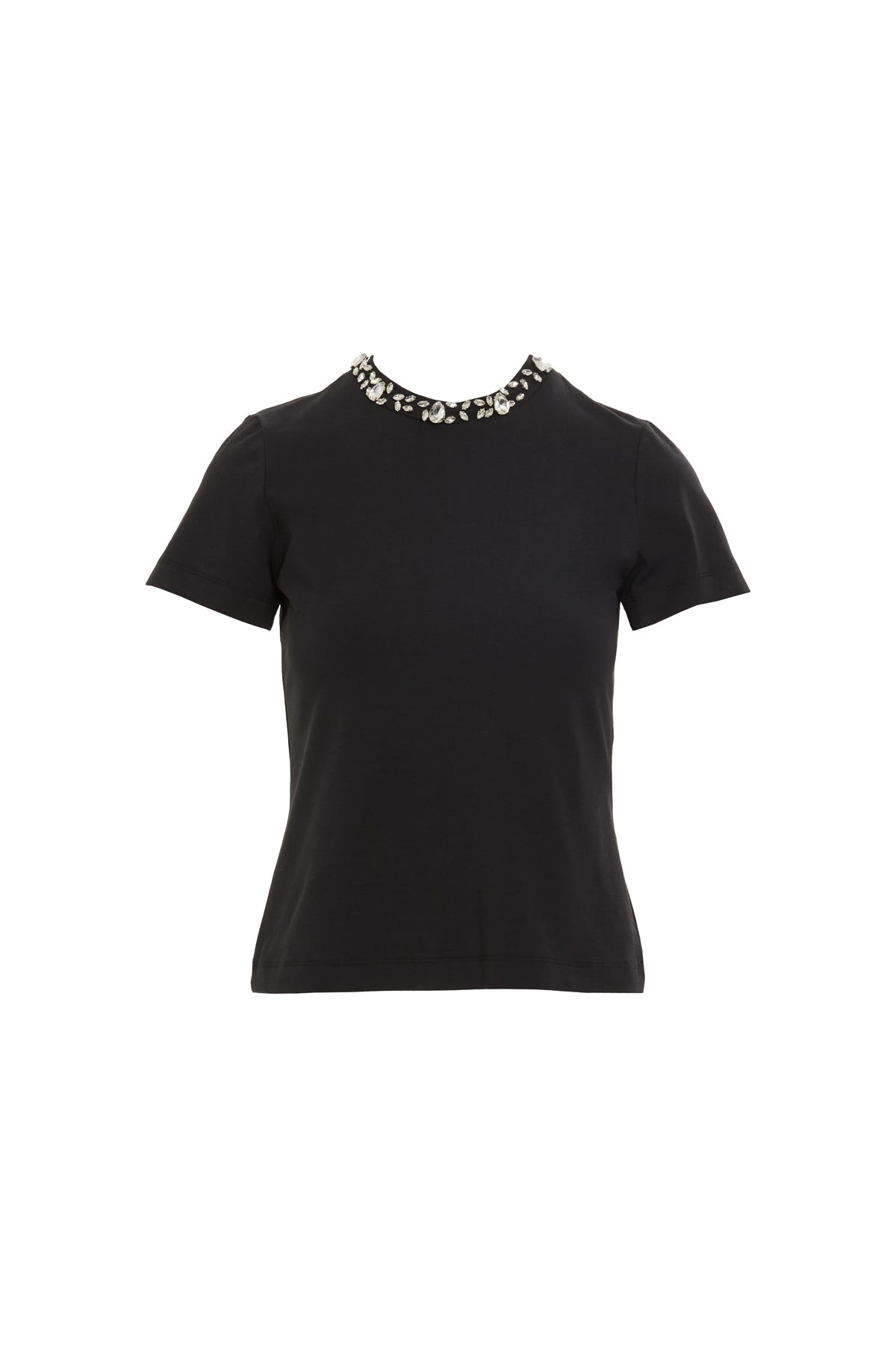 Yakası İşlemeli T-shirt