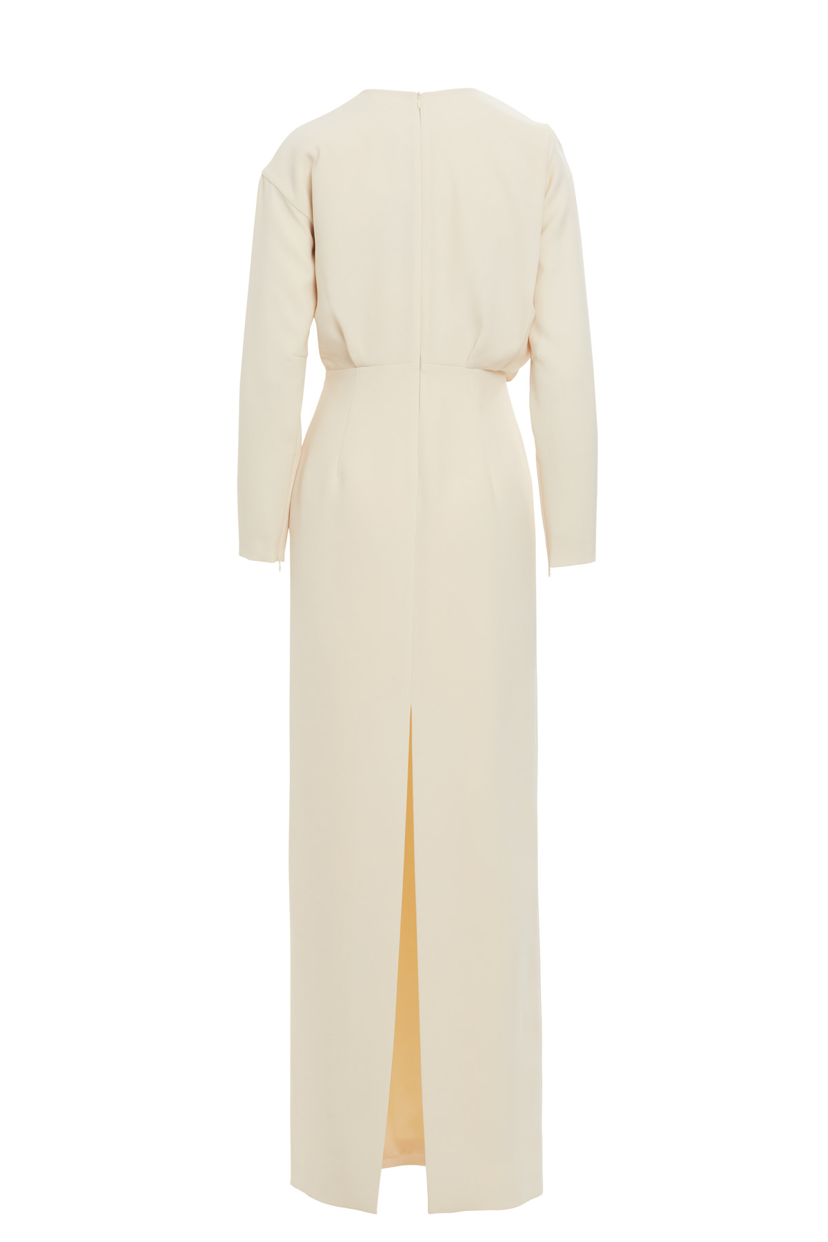 Pili Katlamalı Uzun Elbise