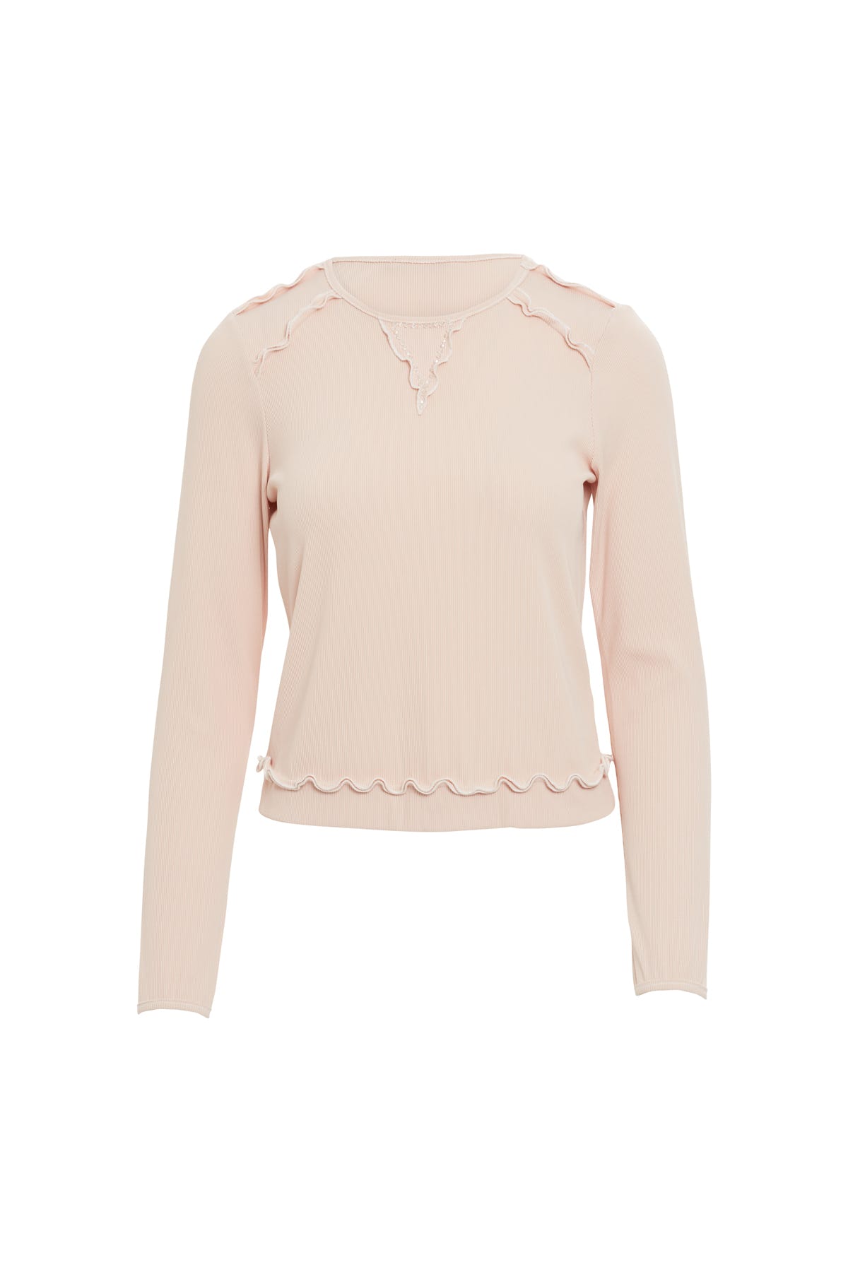 Dikiş Detaylı Uzun Kollu T-Shirt