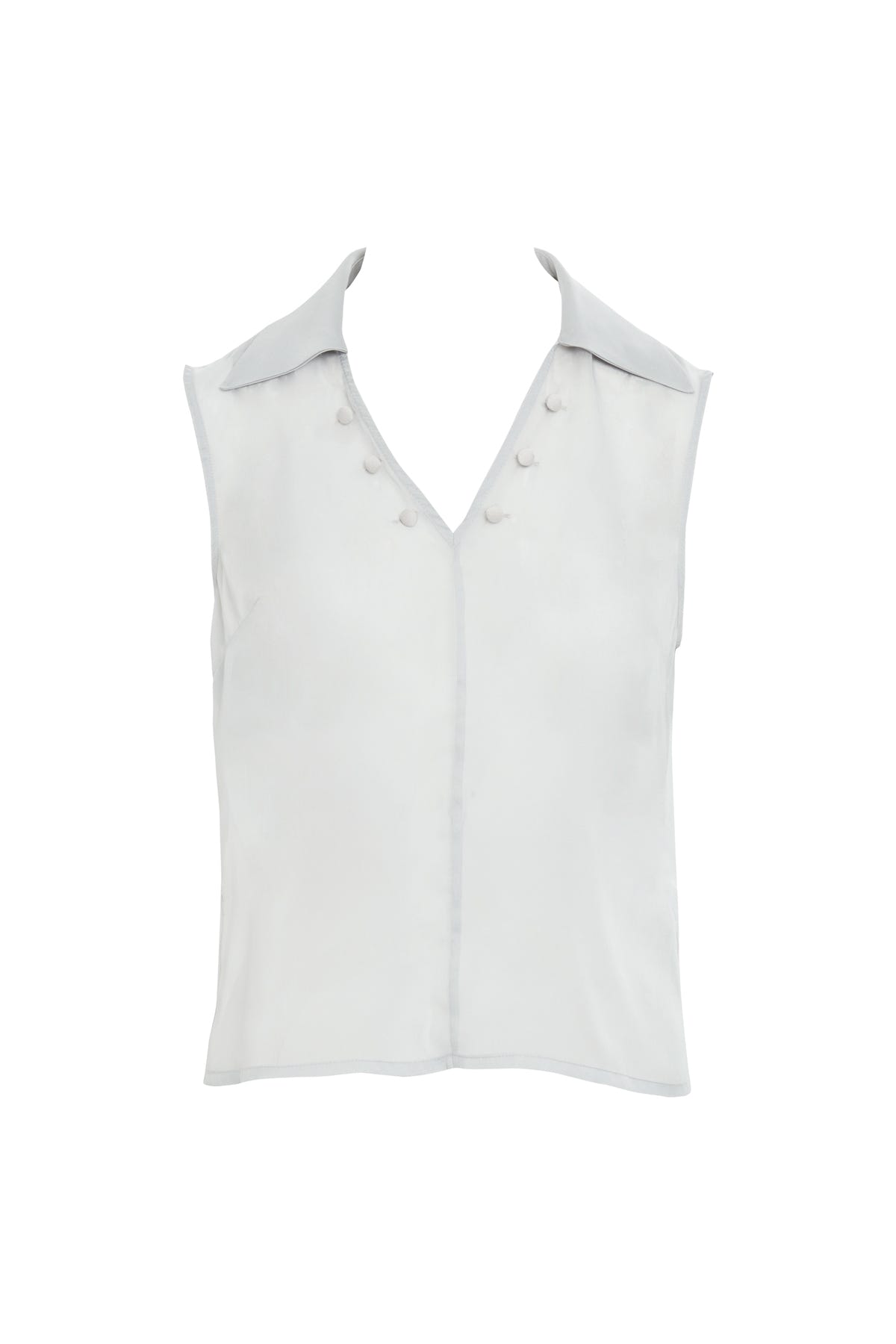 Arkası Fermuarlı Transparan Bluz