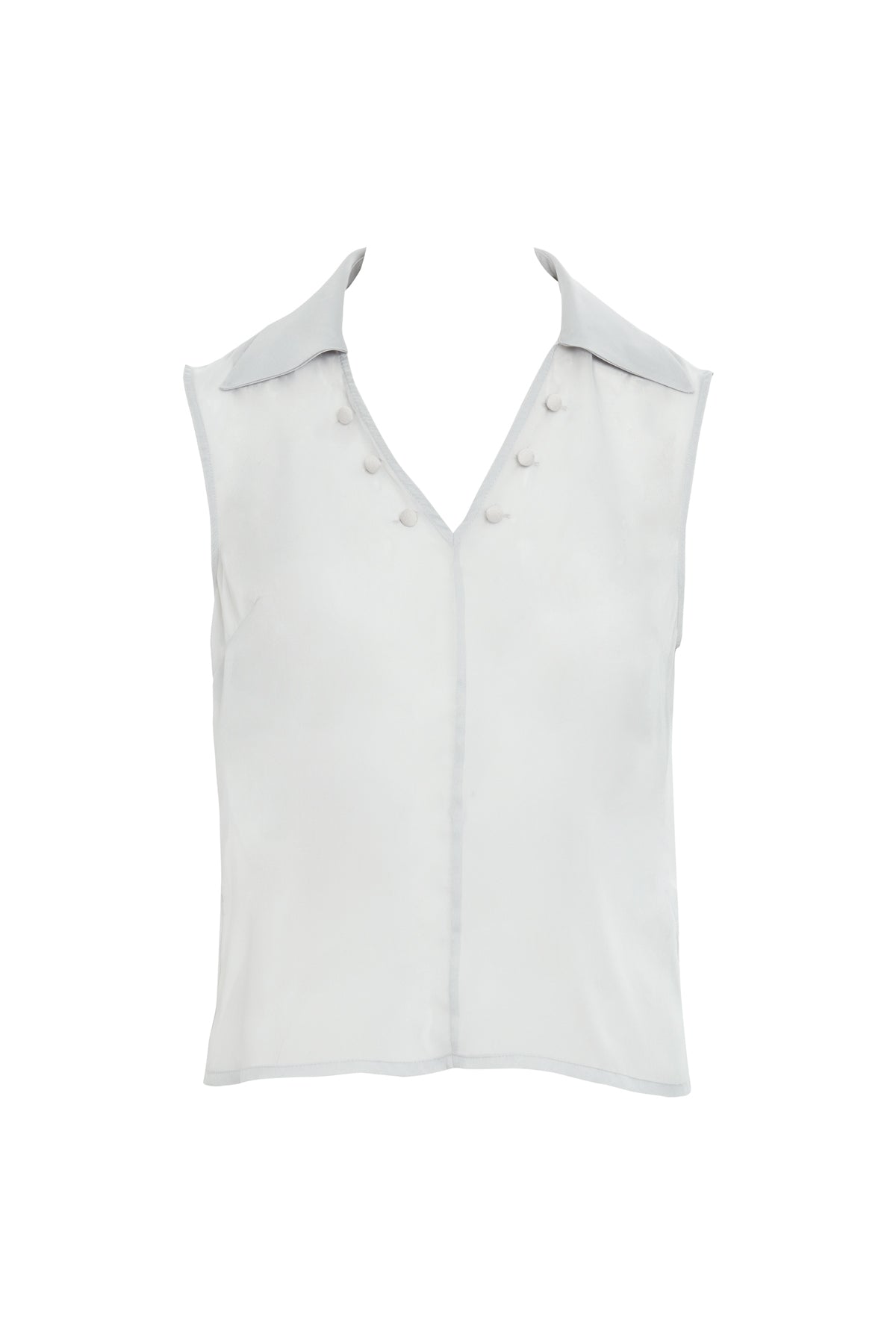 Arkası Fermuarlı Transparan Bluz