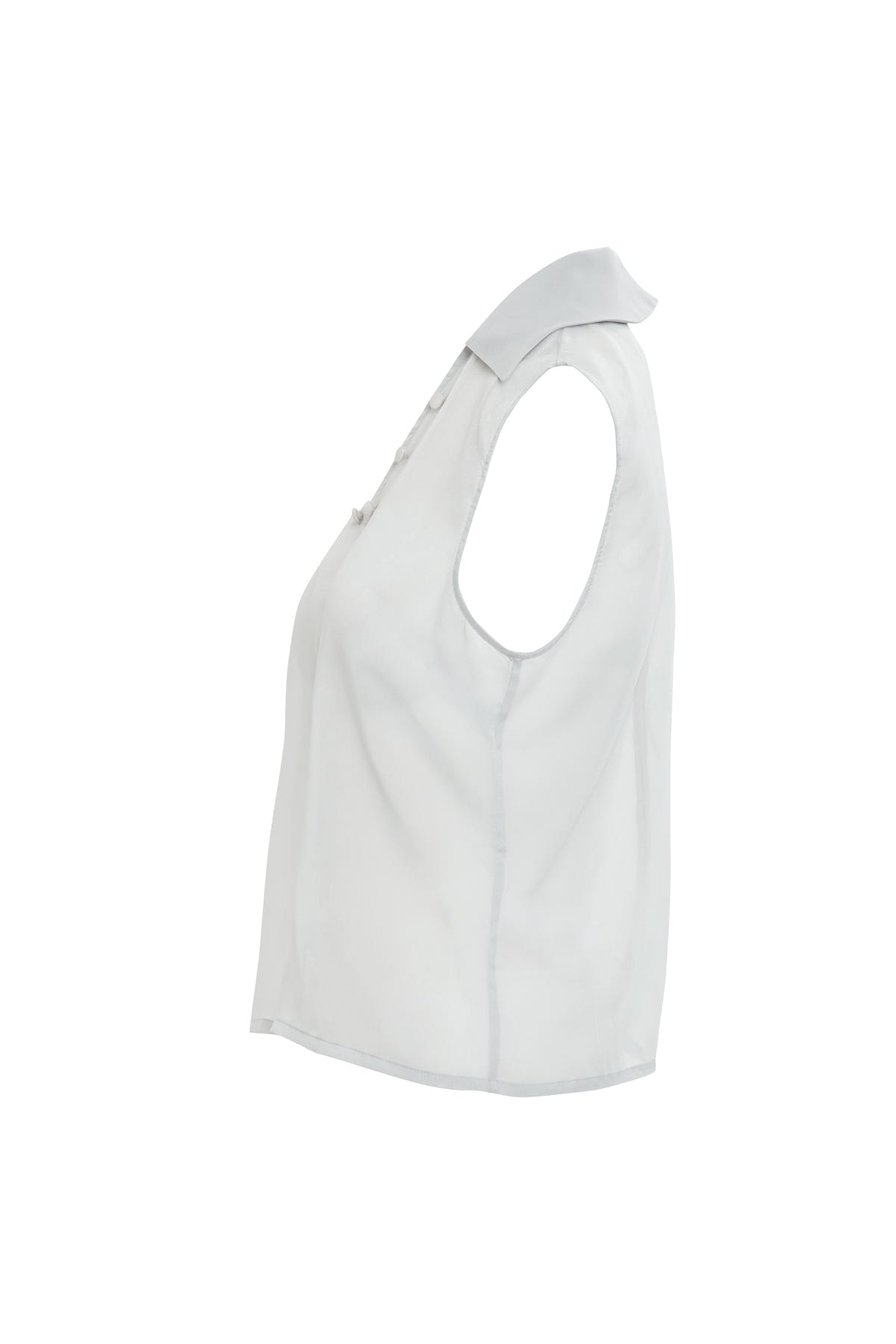 Arkası Fermuarlı Transparan Bluz