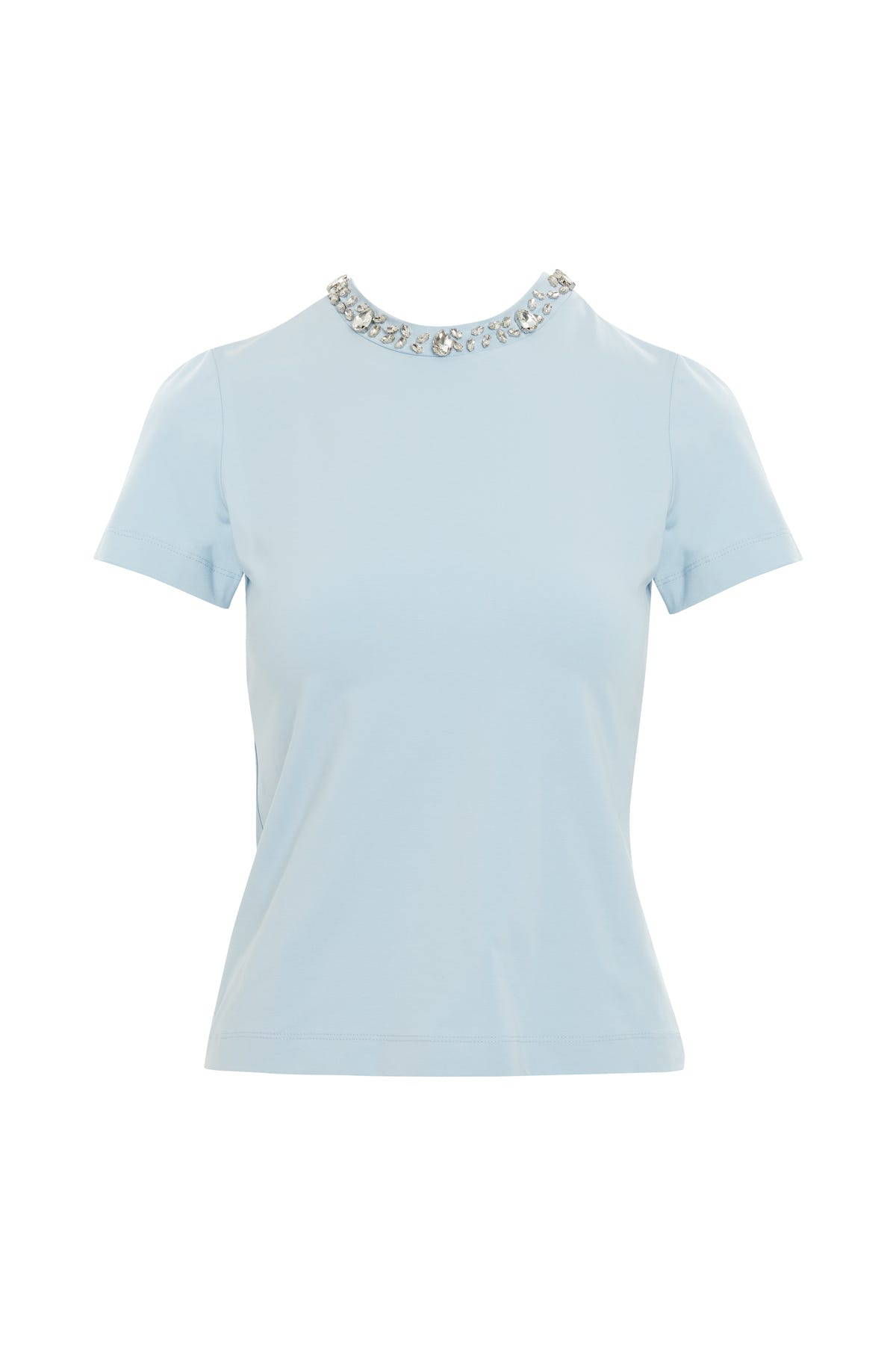 Yakası İşlemeli T-shirt