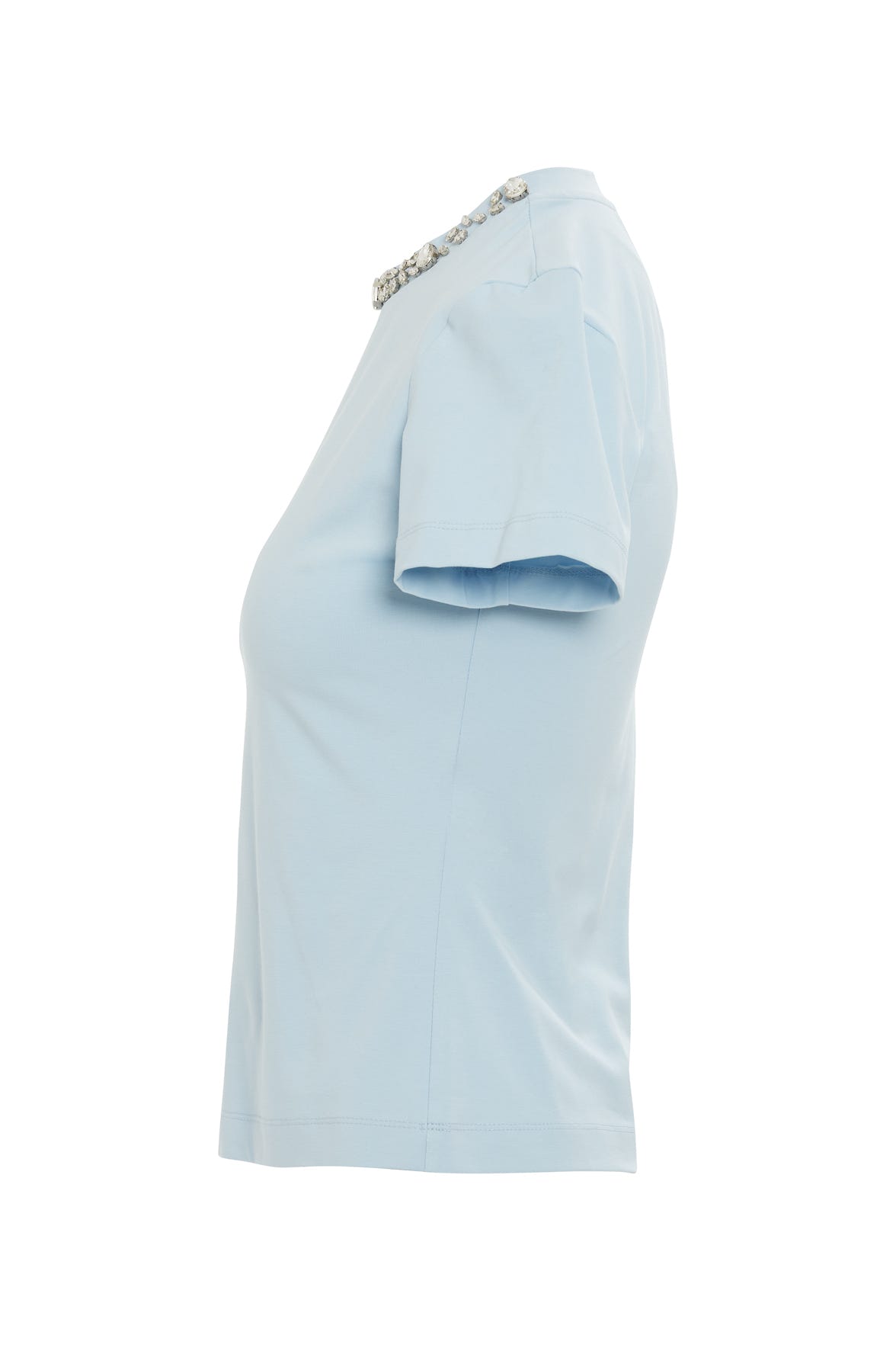 Yakası İşlemeli T-shirt