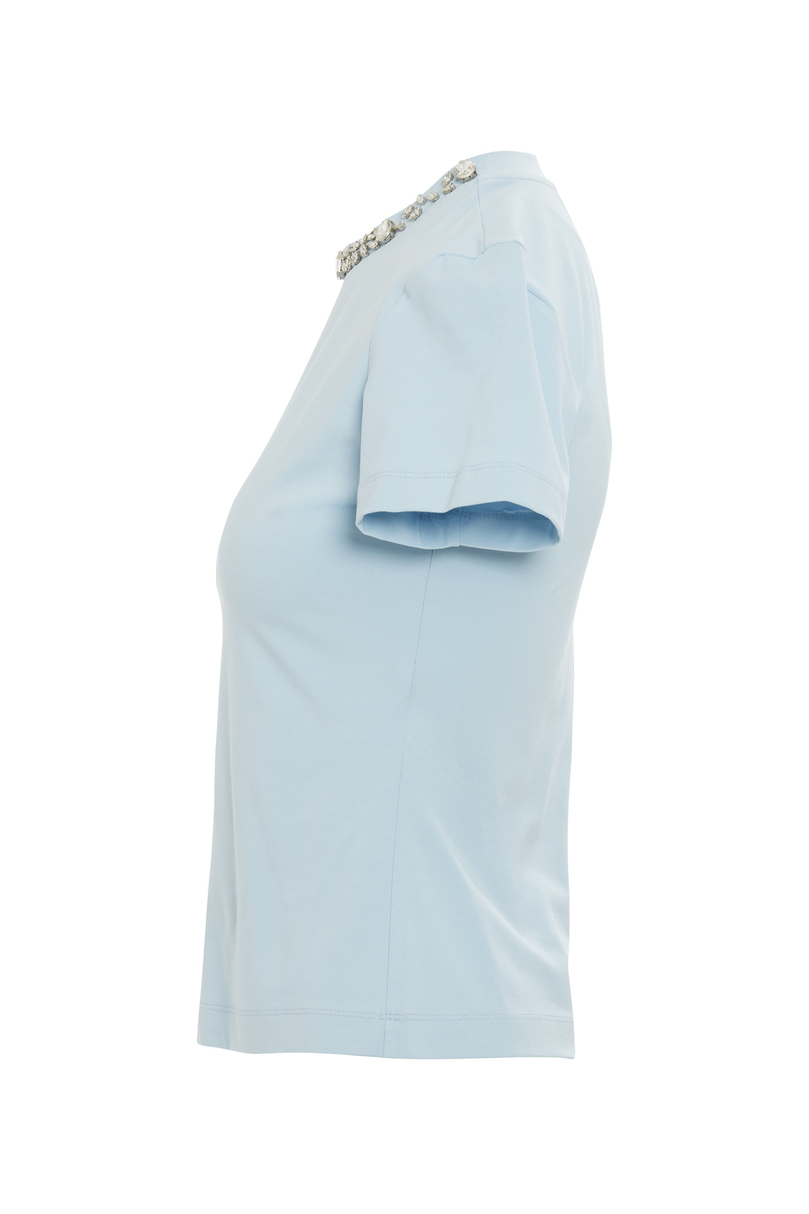 Yakası İşlemeli T-shirt