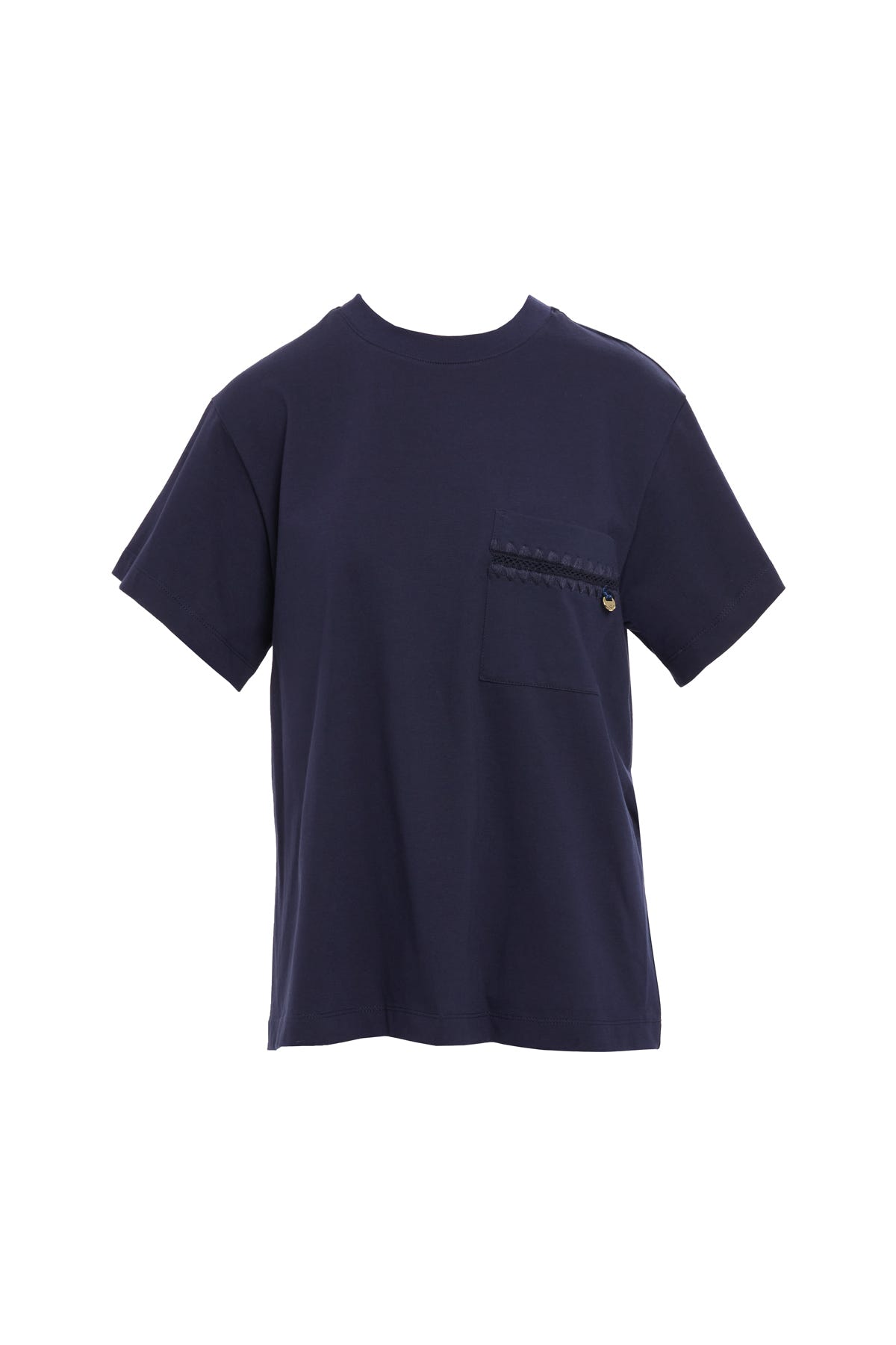 Aksesuar Detaylı Lacivert T-shirt