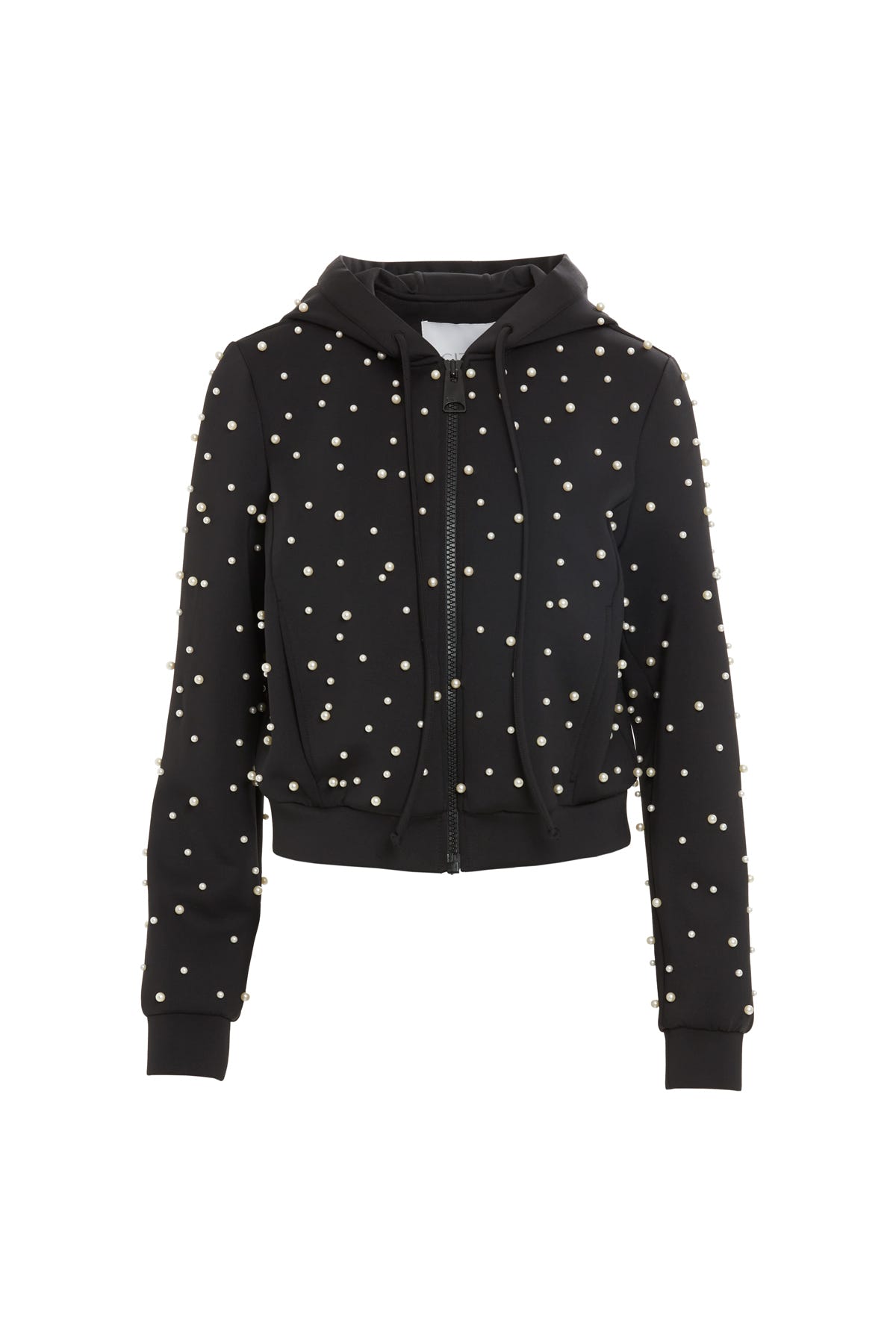 Kapüşonlu Kısa Siyah Sweatshirt
