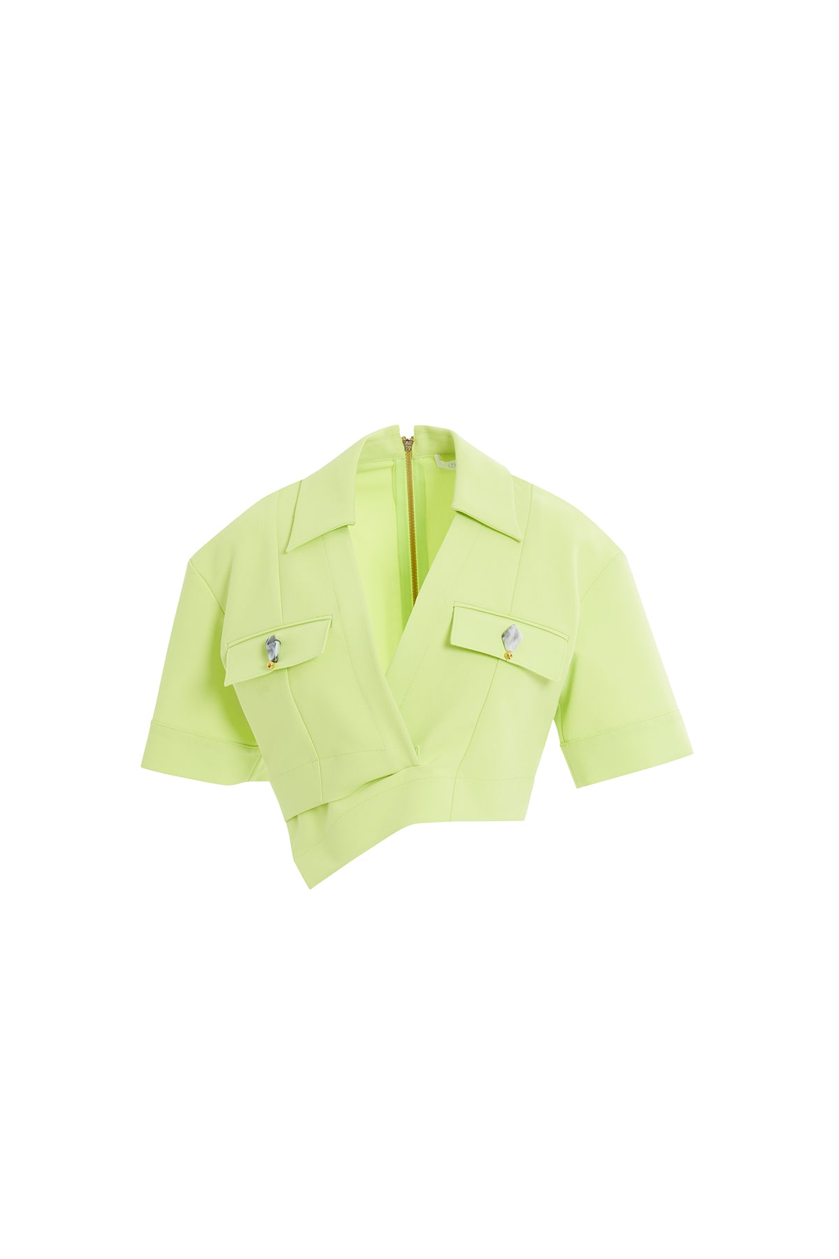 Doğal Süslemeli Crop Bluz