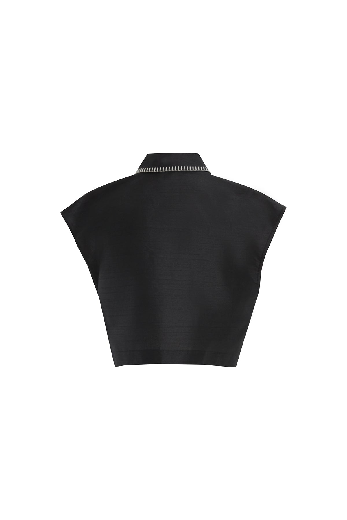 Aksesuar Detaylı Cepli Crop Gömlek