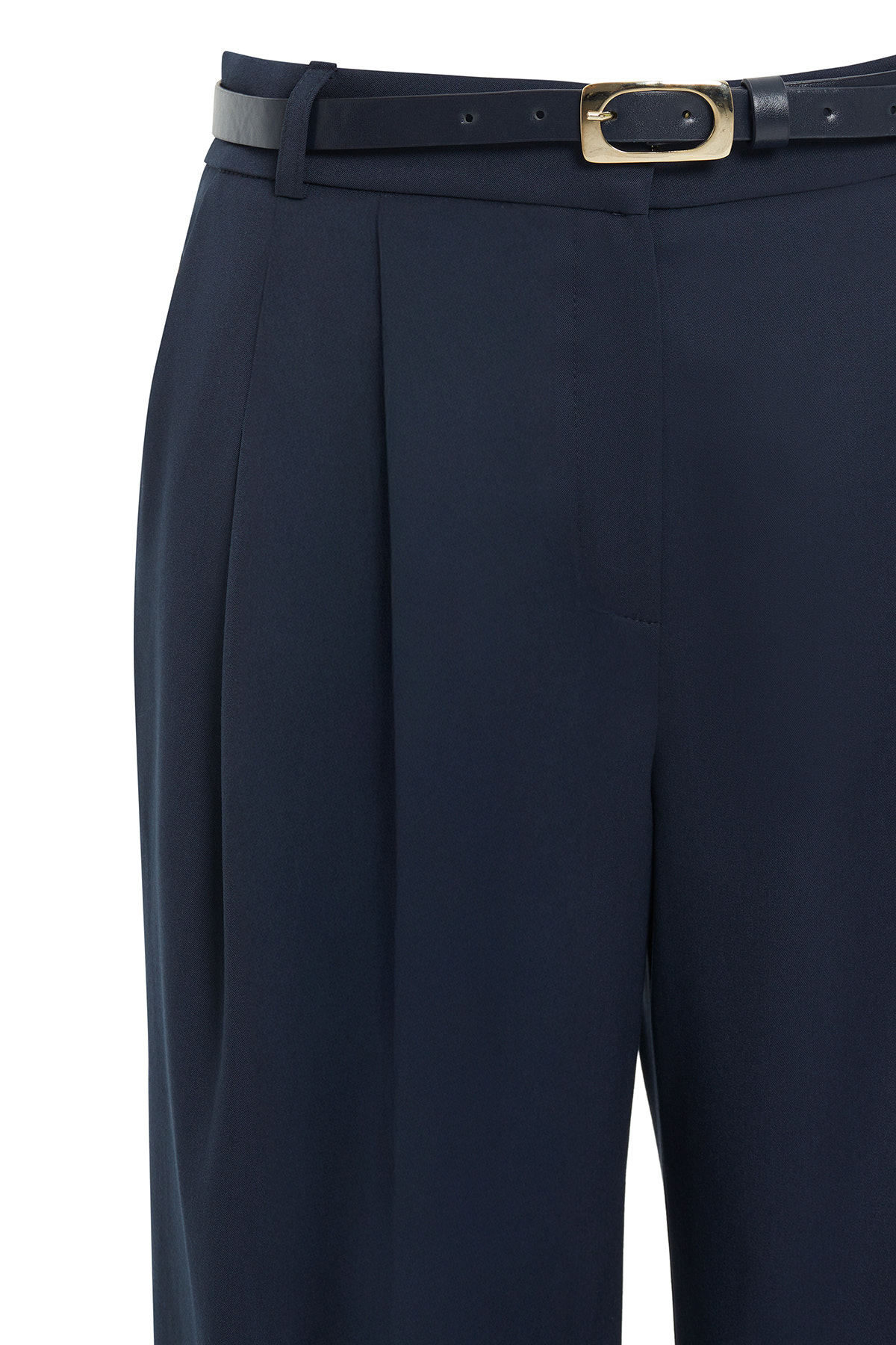 Beli Deri Kemerli Palazzo Pantolon