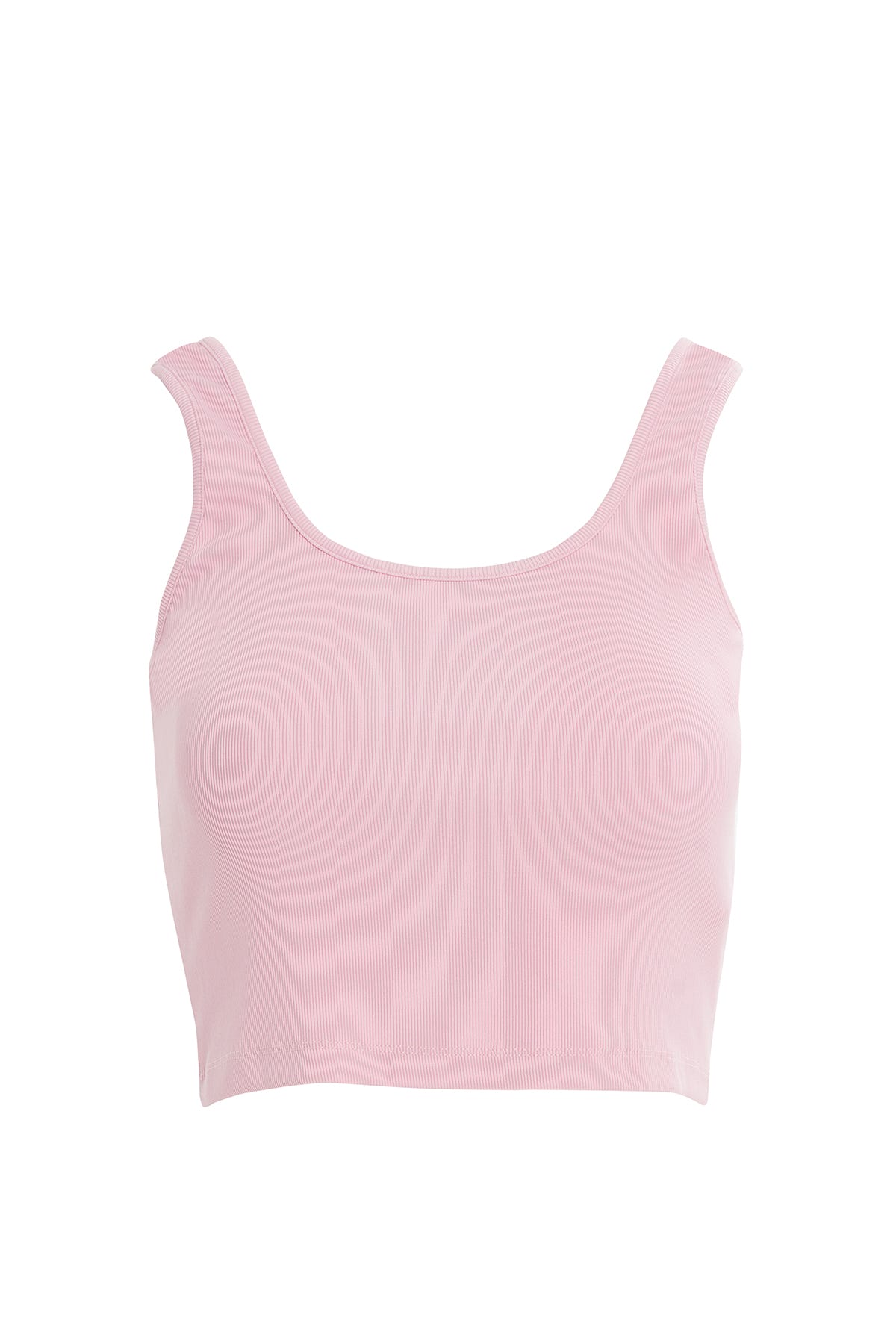 Basıc Askılı V Yaka Mercan Crop Top