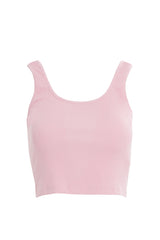 Basıc Askılı V Yaka Mercan Crop Top