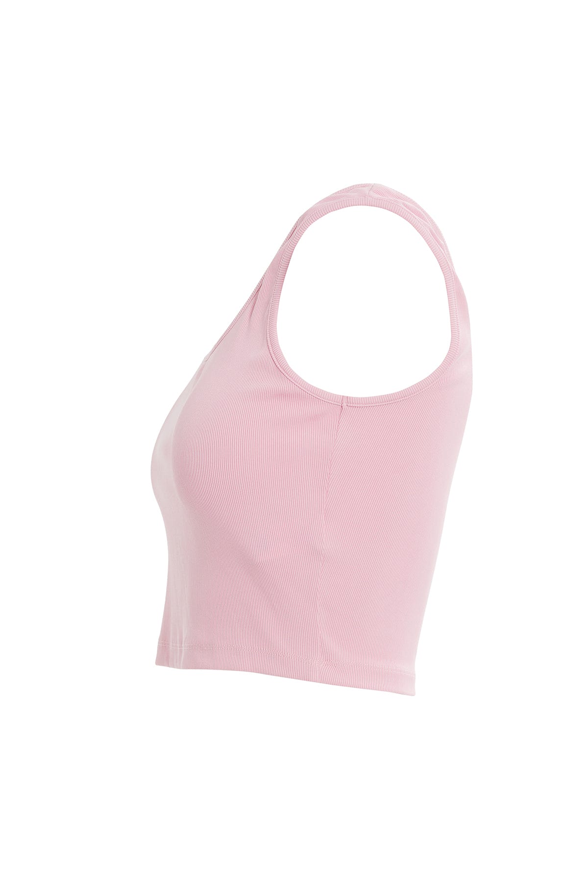 Basıc Askılı V Yaka Mercan Crop Top