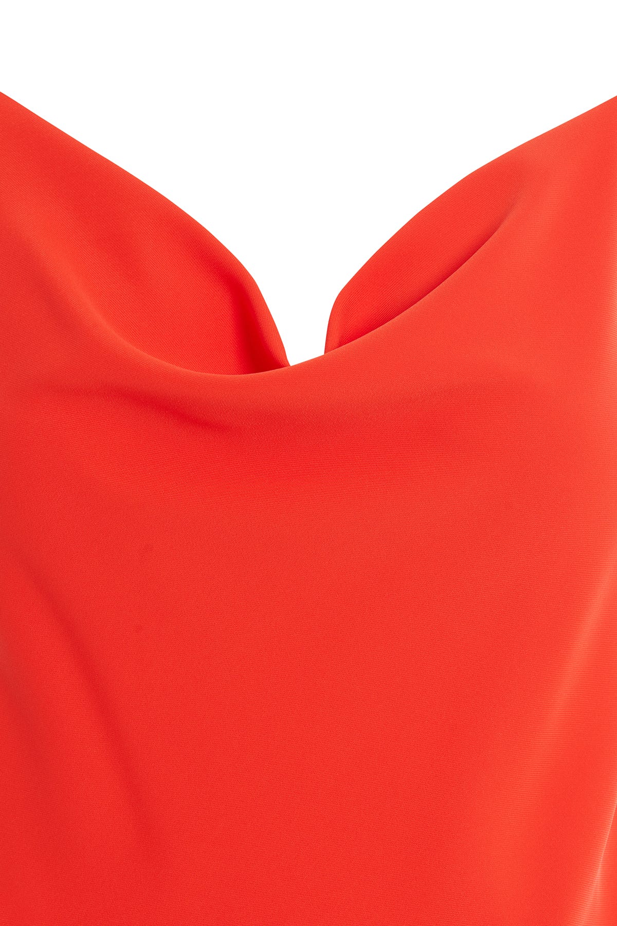 Degaje Yakalı Askılı Koyu Bluz