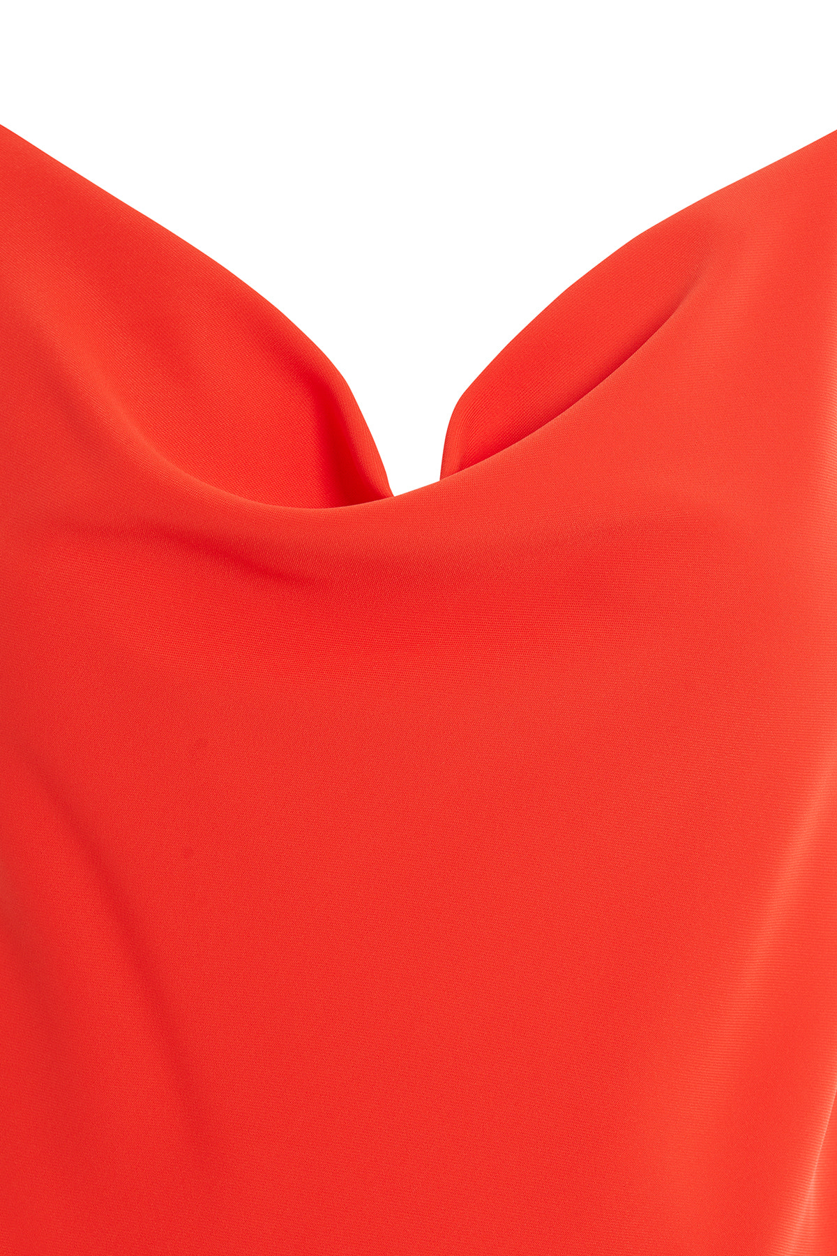 Degaje Yakalı Askılı Koyu Bluz